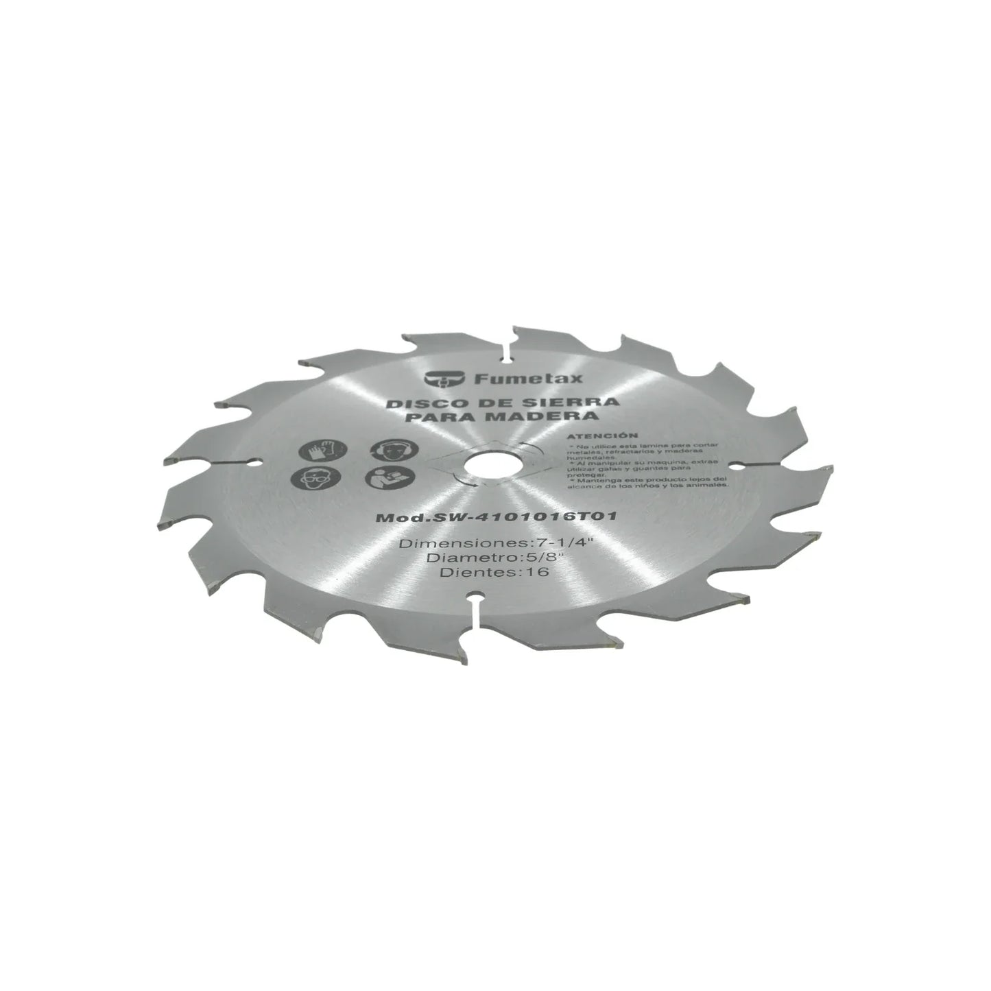 Sierra circular 7 1/4" de 16 dientes para madera Fumetax SW-4101016T01