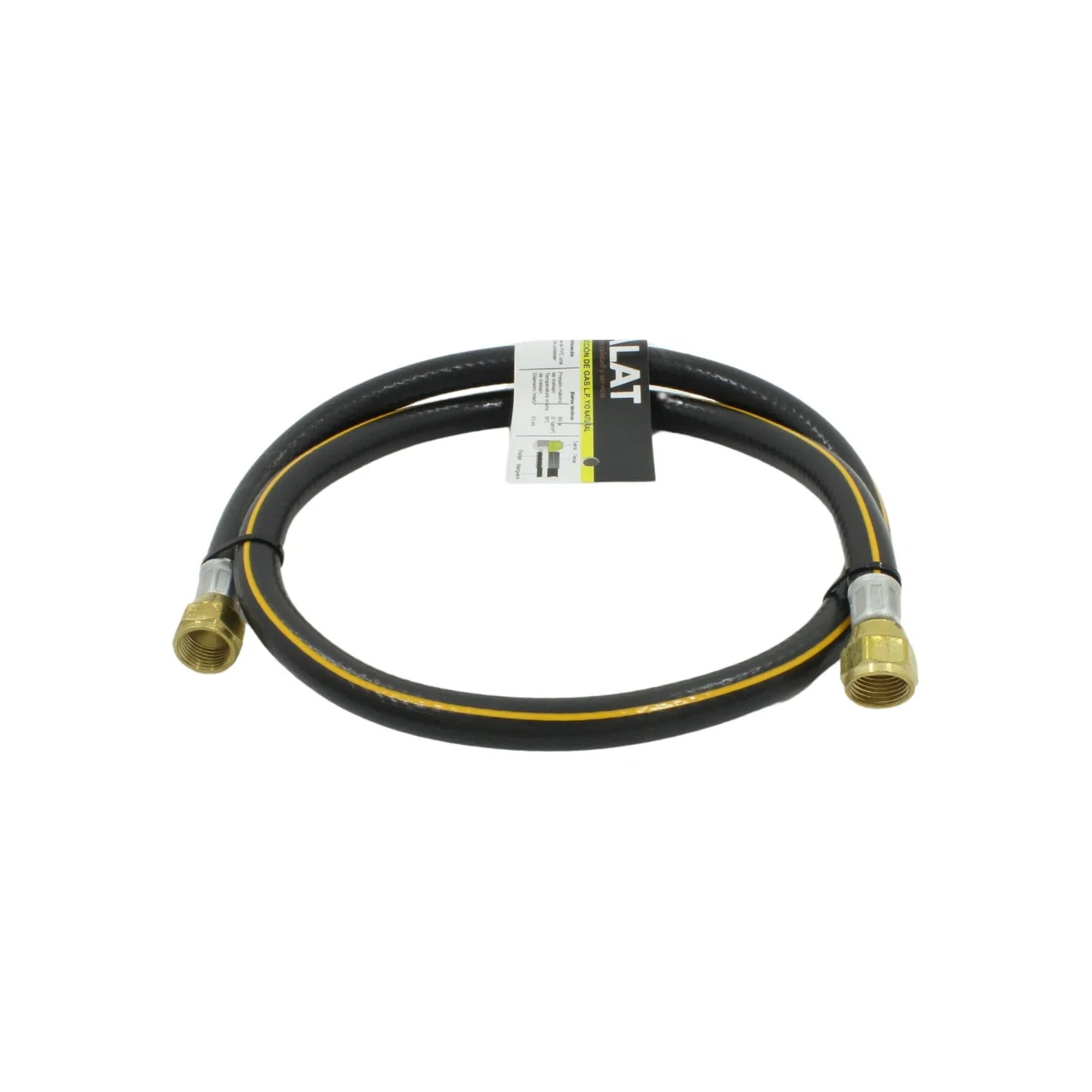 Manguera para gas 1 m PVC negra
