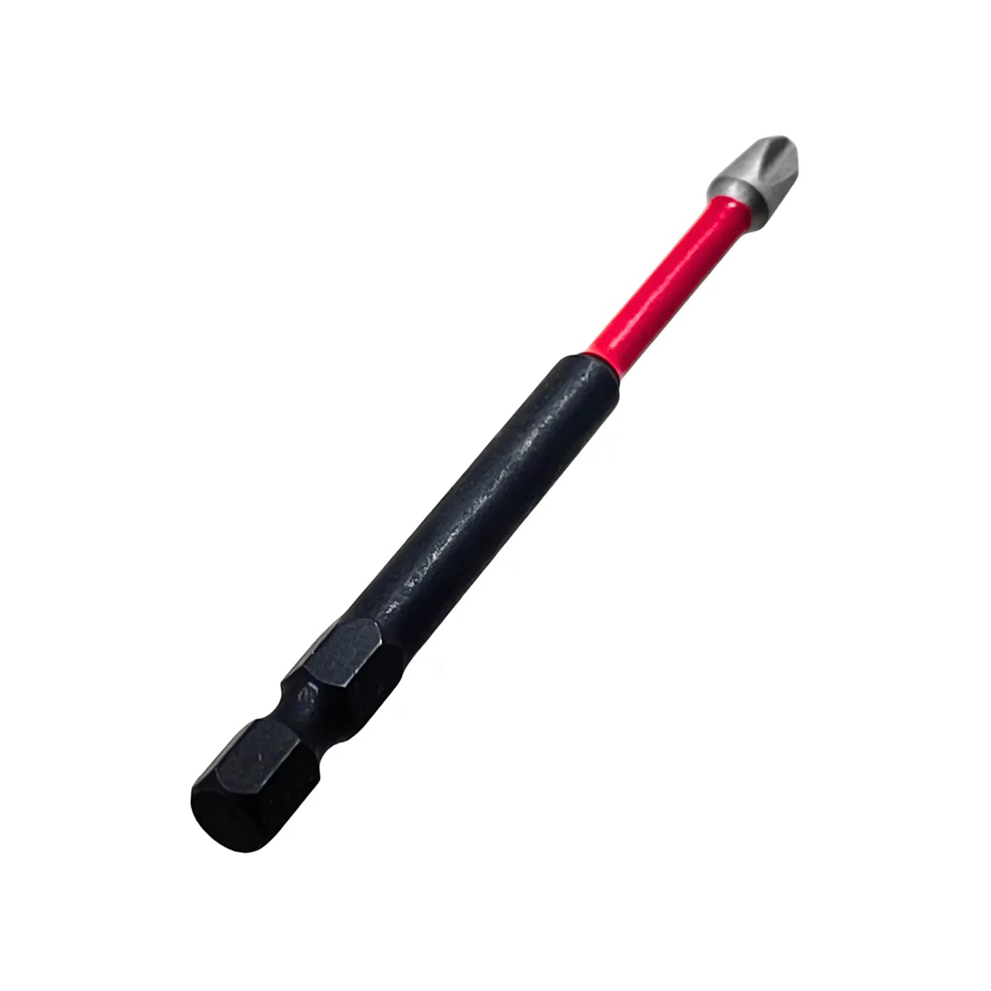 Punta de impacto Milwaukee 3 1/2" hexagonal negra y roja, broca de carburo para azulejo, cerámica y vidrio