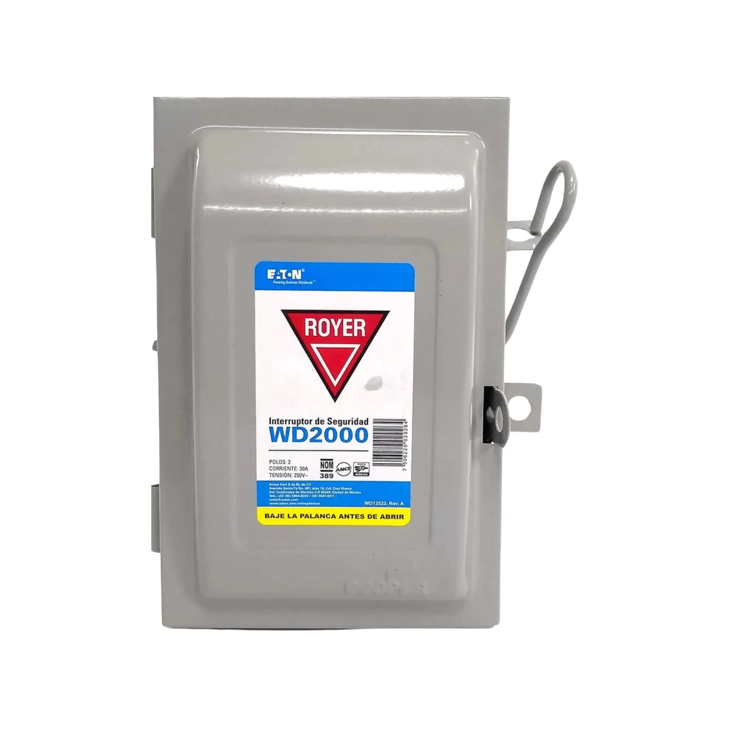 Interruptor de seguridad 2 x 30 de plástico Royer 2000