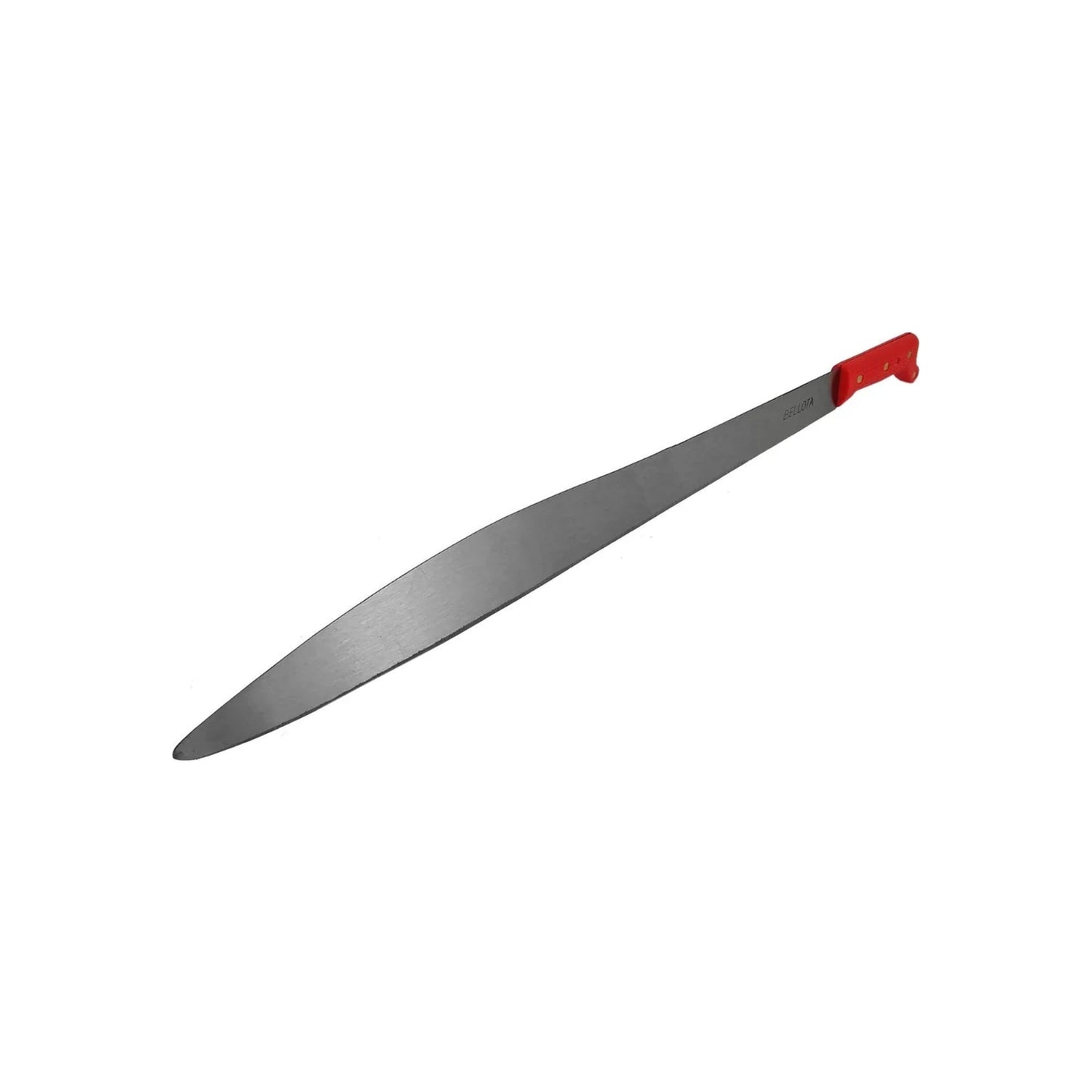 Machete Bellota de hoja pulida y mango rojo ergonómico, herramienta de corte para trabajo agrícola
