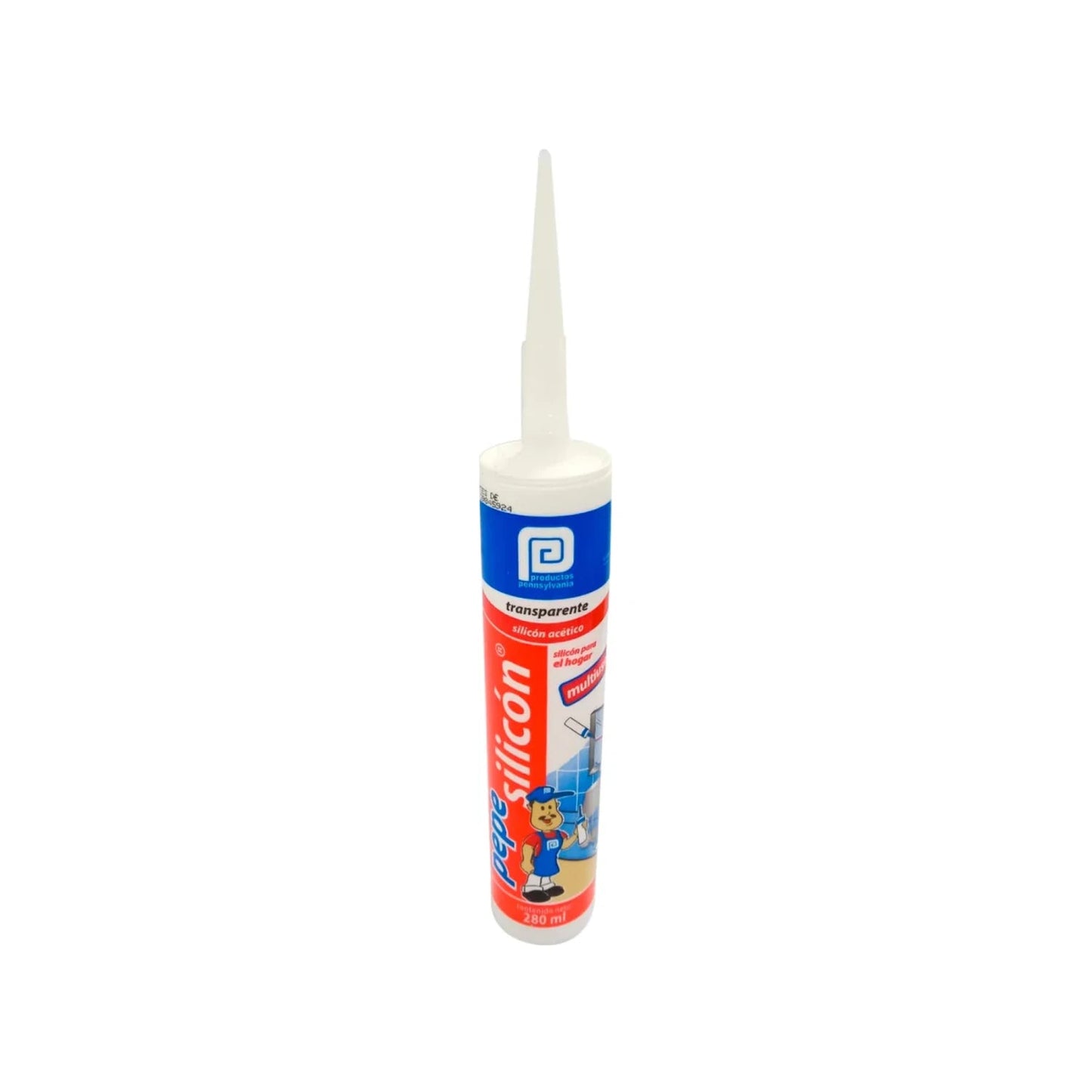 Silicón transparente acético Pennsylvania Pepe 280ml, sellador multiusos para hogar
