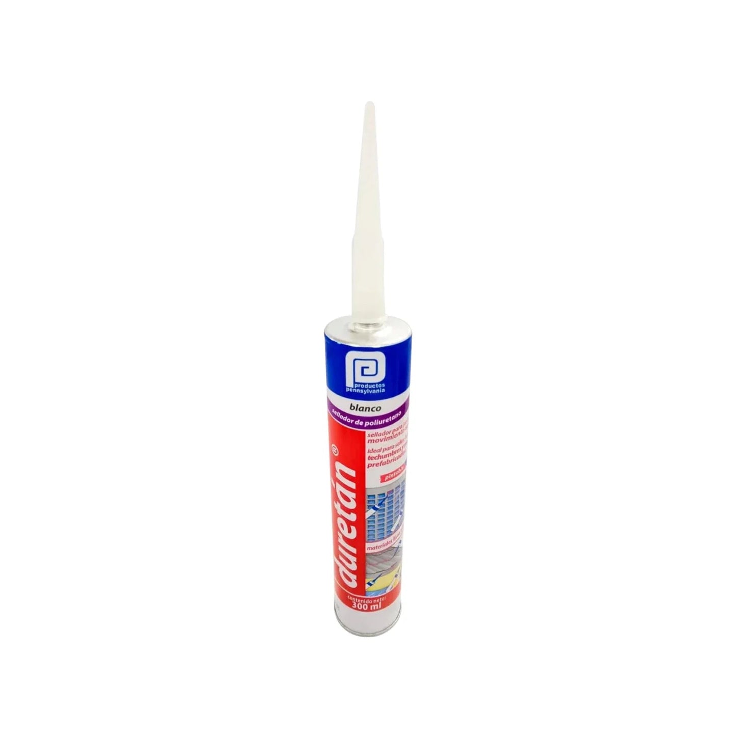 Sellador de poliuretano blanco Duretan Pennsylvania 300 ml para juntas de construcción y techumbres