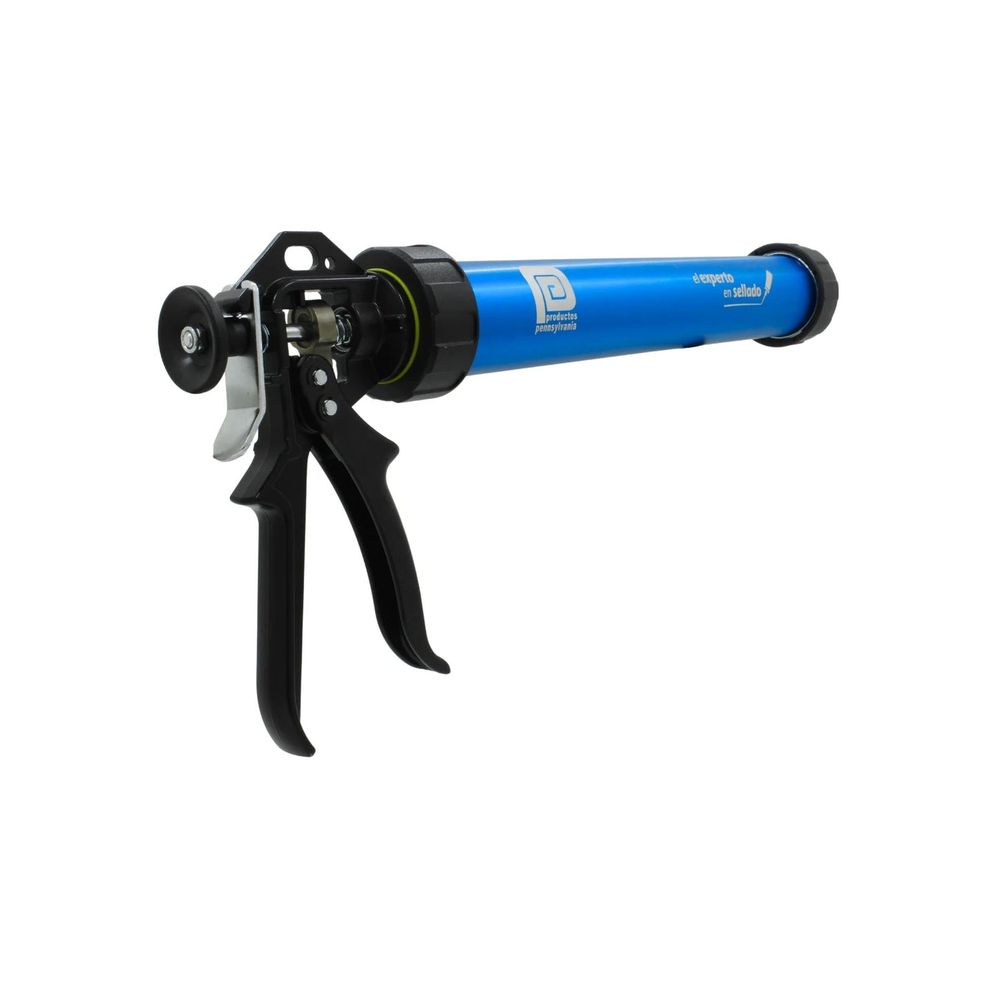 Pistola para silicón profesional azul Pennsylvania 2 en 1, compatible con selladores en cartucho y salchicha.