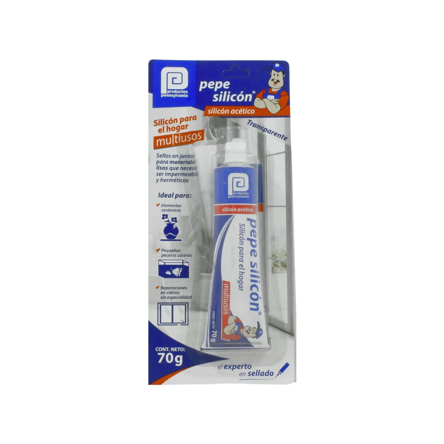 Silicon transparente 70 gr uso general Pepe 3SSI00985