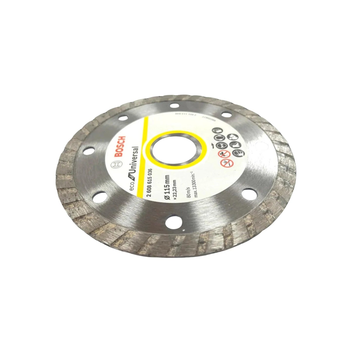 Disco de corte diamantado Bosch Universal segmentado 115mm para materiales de construcción