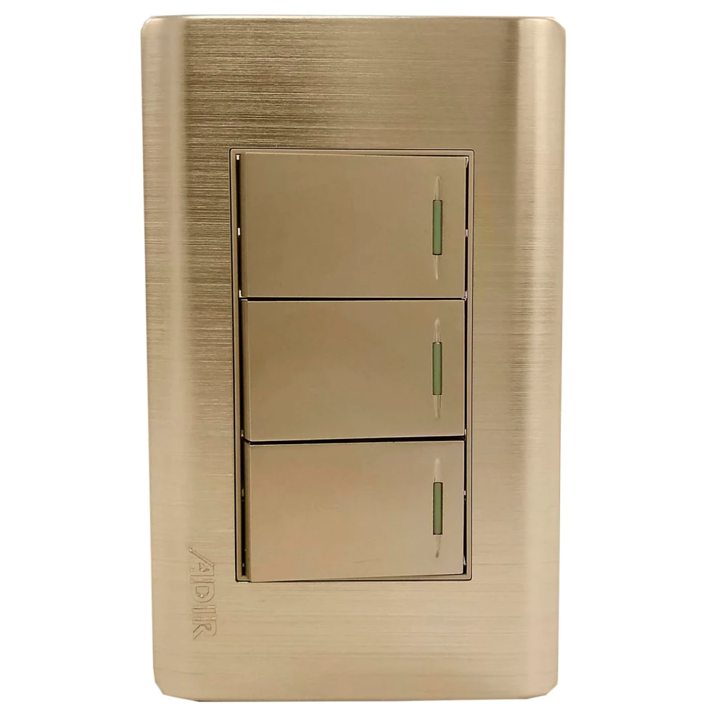 Placa 3 apagadores rose gold Adir 4627 florence