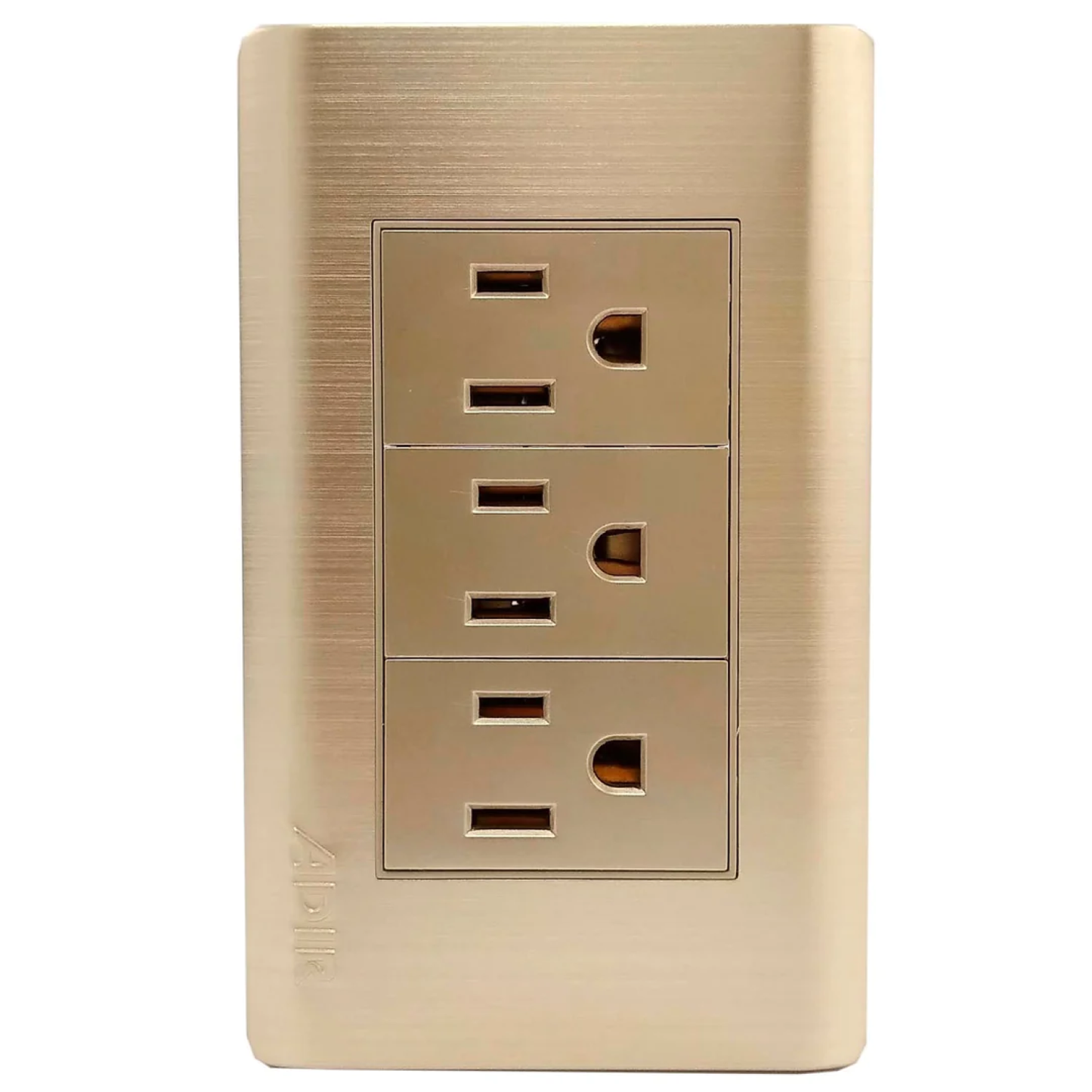 Placa 3 contactos rose gold Adir 4637 florence