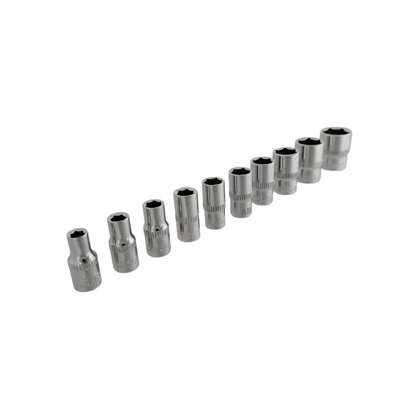 Juego de dados estándar 1/4" 10 piezas Adir 11528