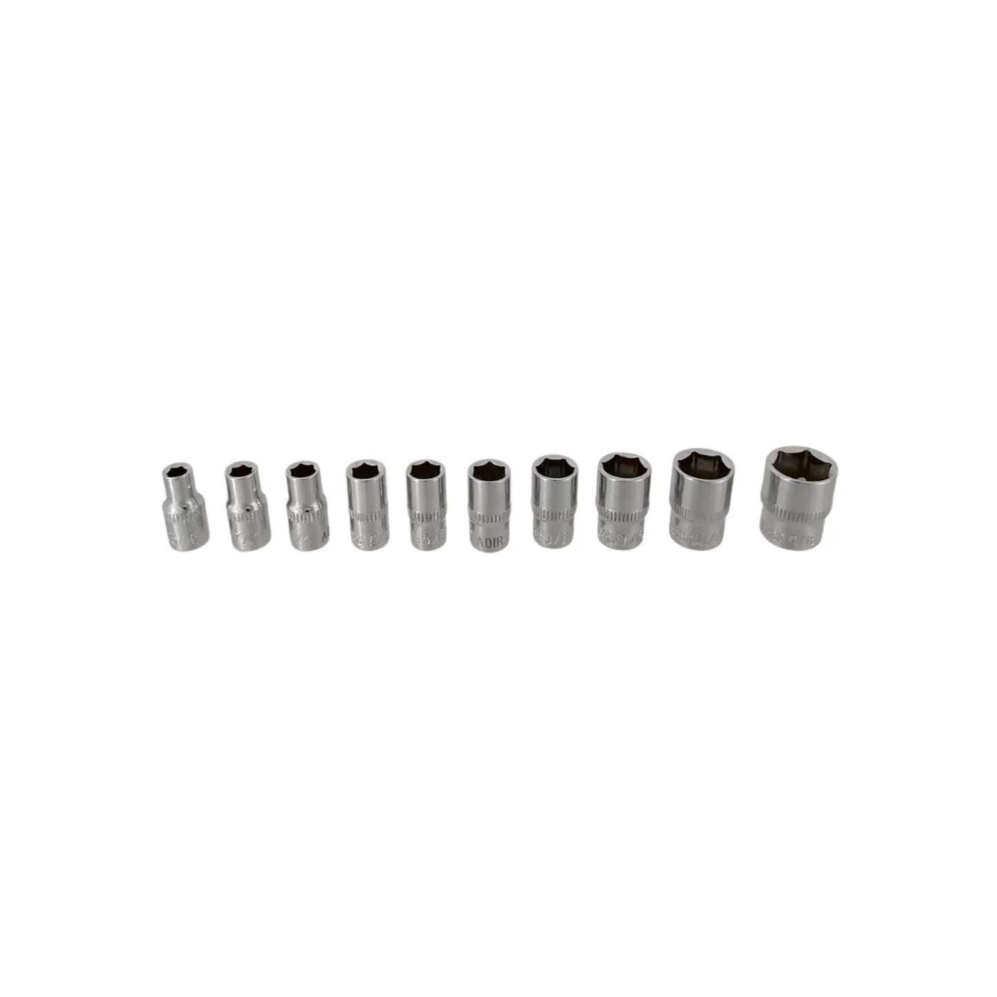 Juego de dados estándar 1/4" 10 piezas Adir 11528