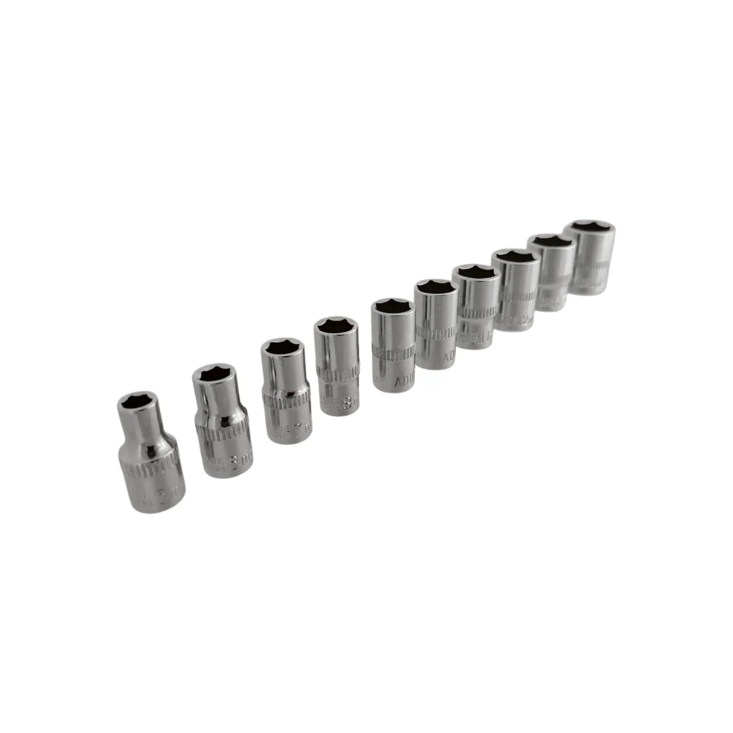 Juego de dados milimétricos 1/4" 10 piezas Adir 11529