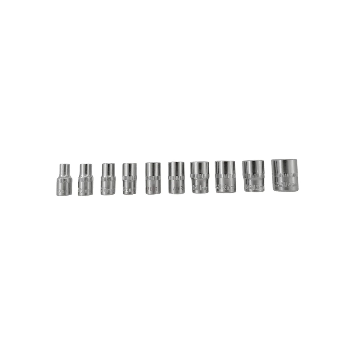 Juego de dados milimétricos 1/4" 10 piezas Adir 11529