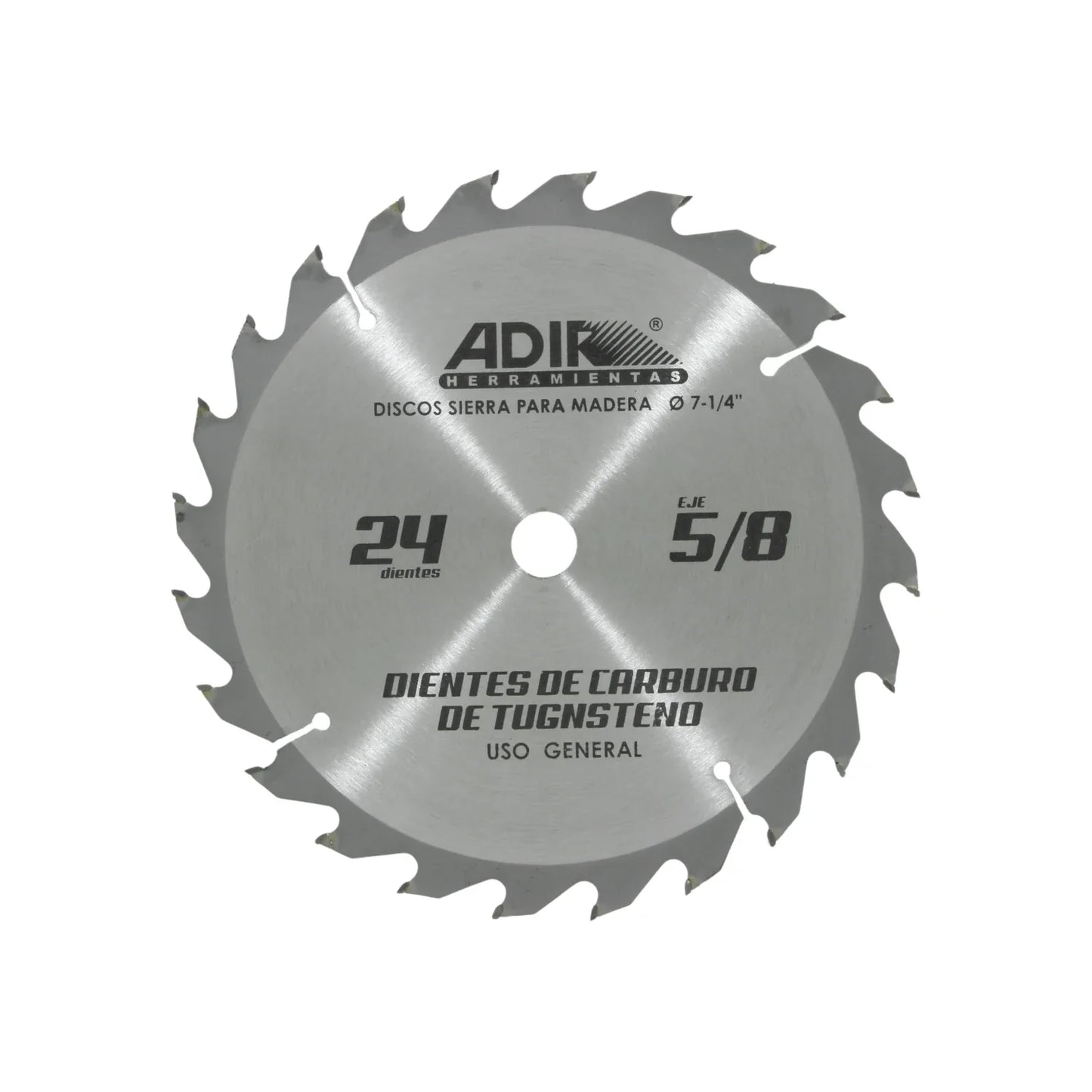 Disco sierra circular 7 1/2" de 24 dientes para madera Adir 15404
