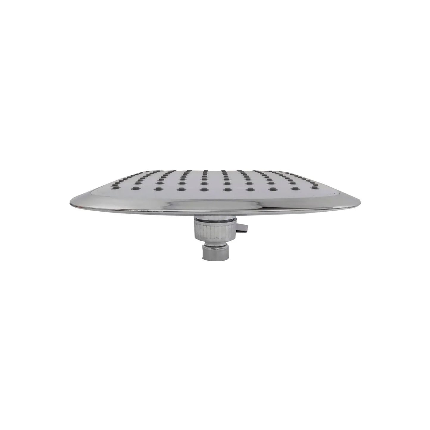 Regadera cuadrada de 8 pulgadas gris cromada, cabezal de ducha plano para baño moderno.