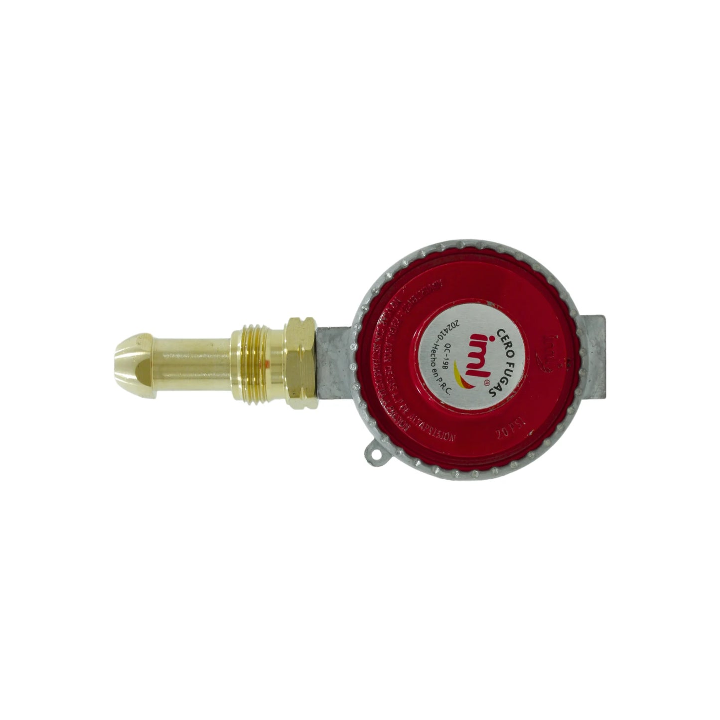 Regulador de gas alta presión con punta/tuerca izquierda Iml QC-19B