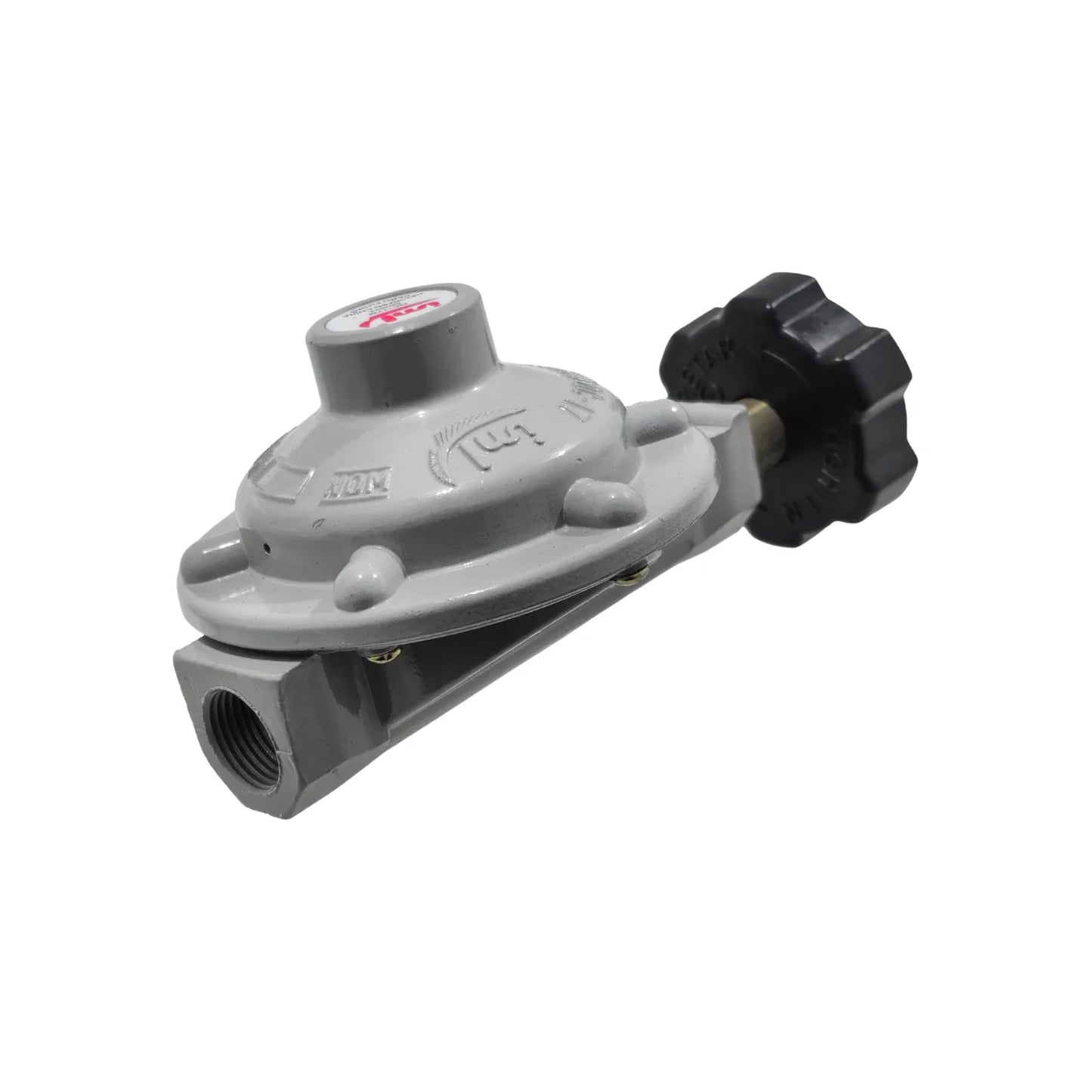 Regulador de gas con maneral y punta bronce con rosca QC17M