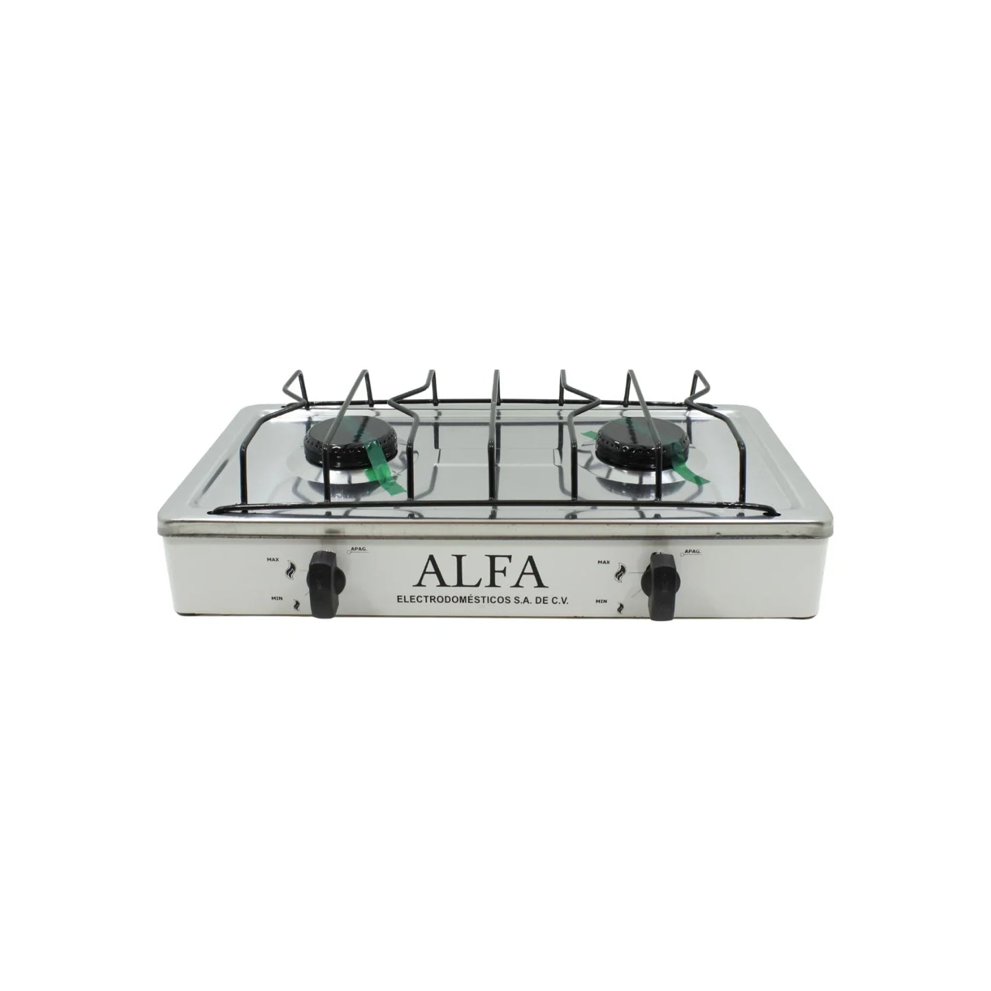 Estufa 2 quemadores cubierta acero inoxidable Alfa 308
