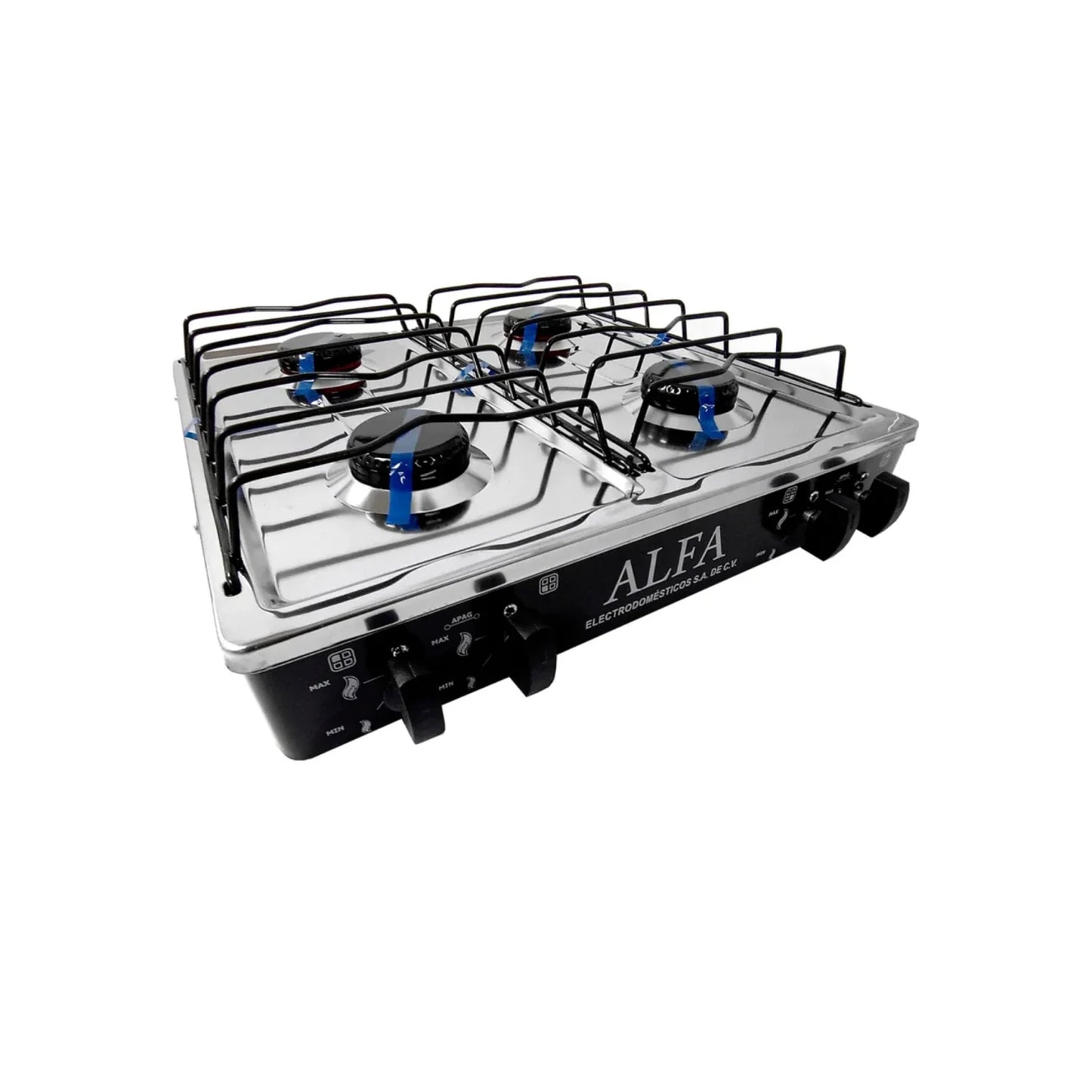 Estufa 4 quemadores cubierta acero inoxidable Alfa 312