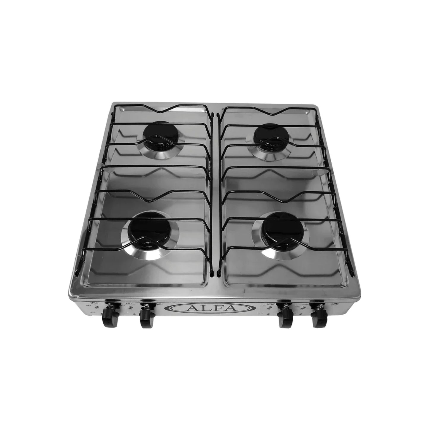 Estufa 4 quemadores completa acero inoxidable Alfa 313