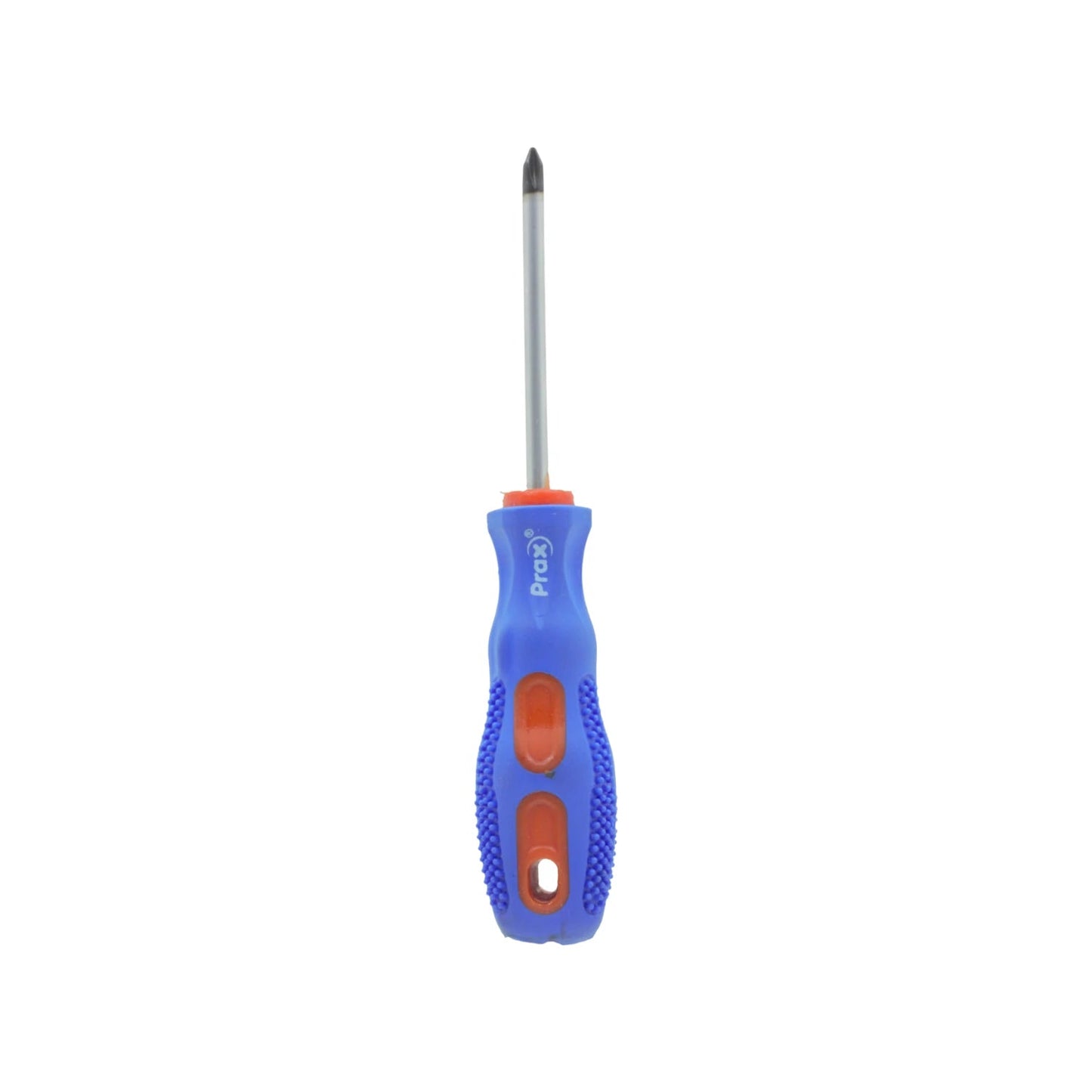 Desarmador de cruz Prax 3/16x3 con mango ergonómico azul y naranja