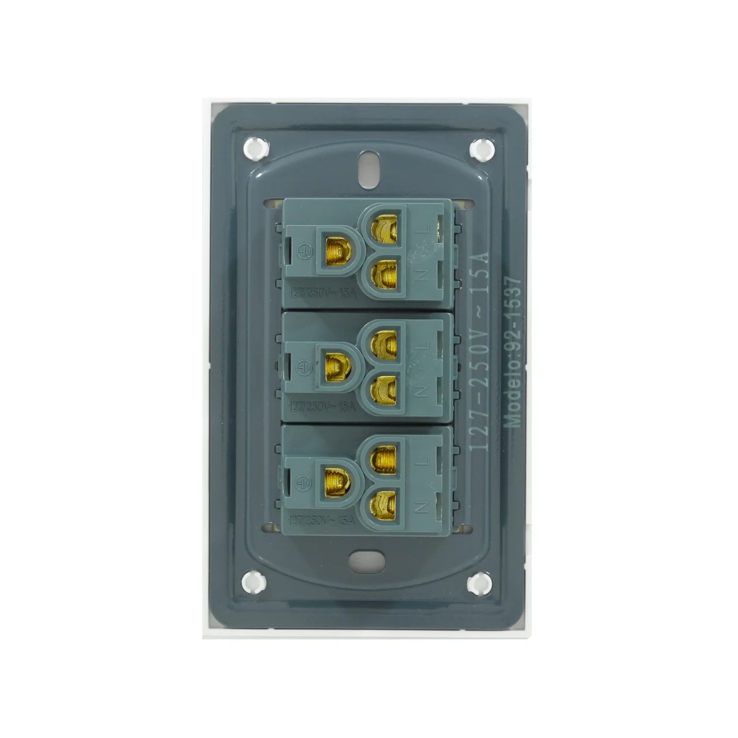 Placa 3 contacto cristal Yeilite 921537 sicilia