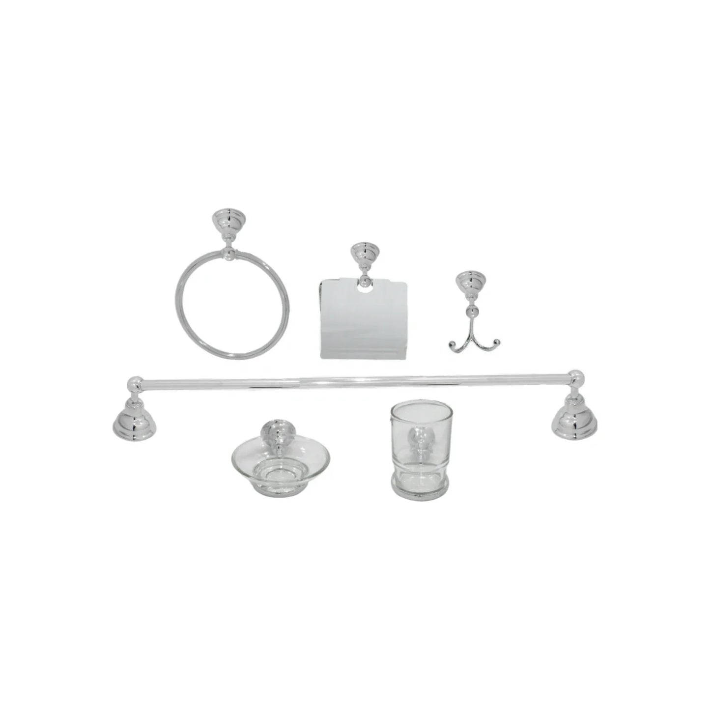 Juego de accesorios para baño cromado Ekon genoa 60110