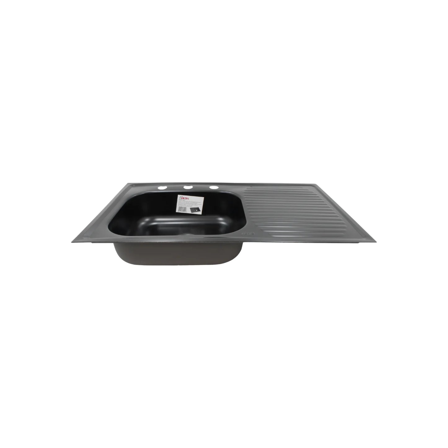 Tarja 80 cm x 50 cm escurridor derecho negro mate Ekon 60051