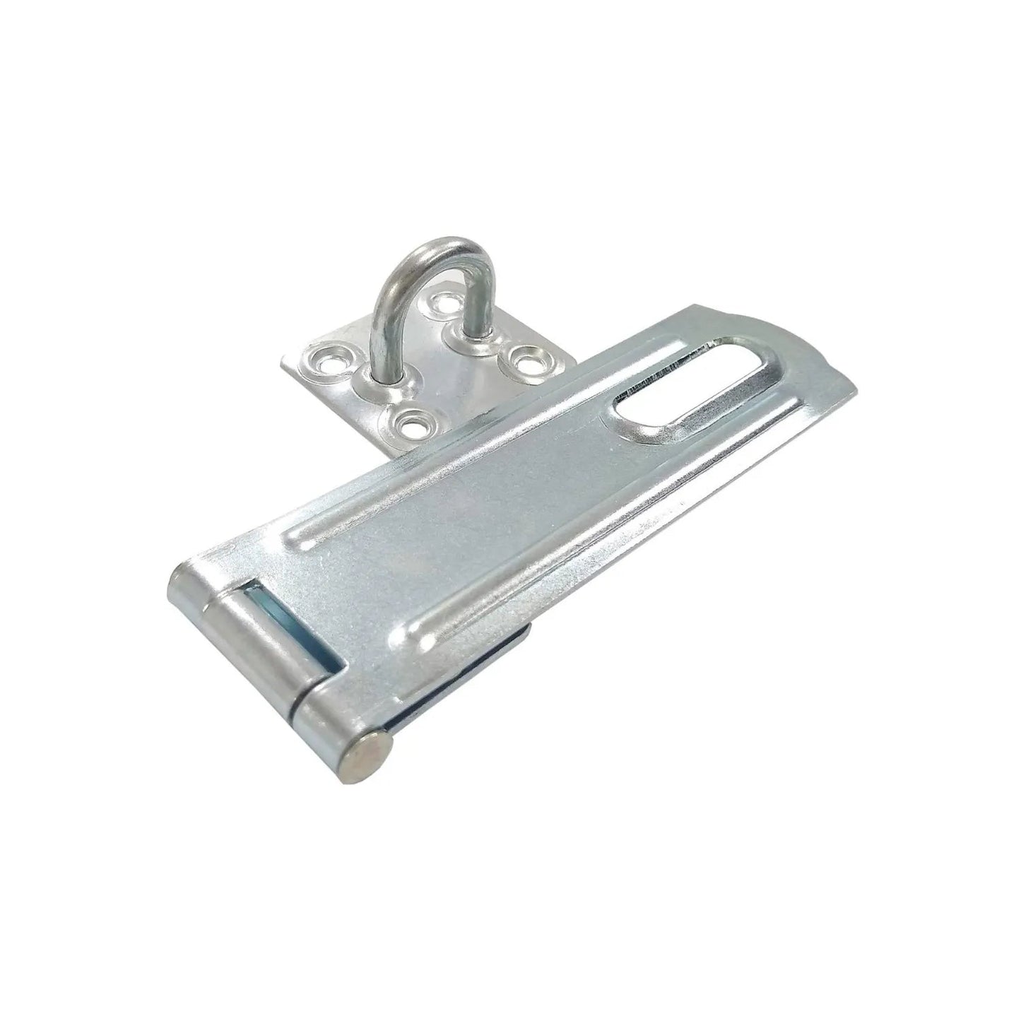 Porta candado de seguridad metálico galvanizado con bisagra, tamaño 114mm para puertas y portones