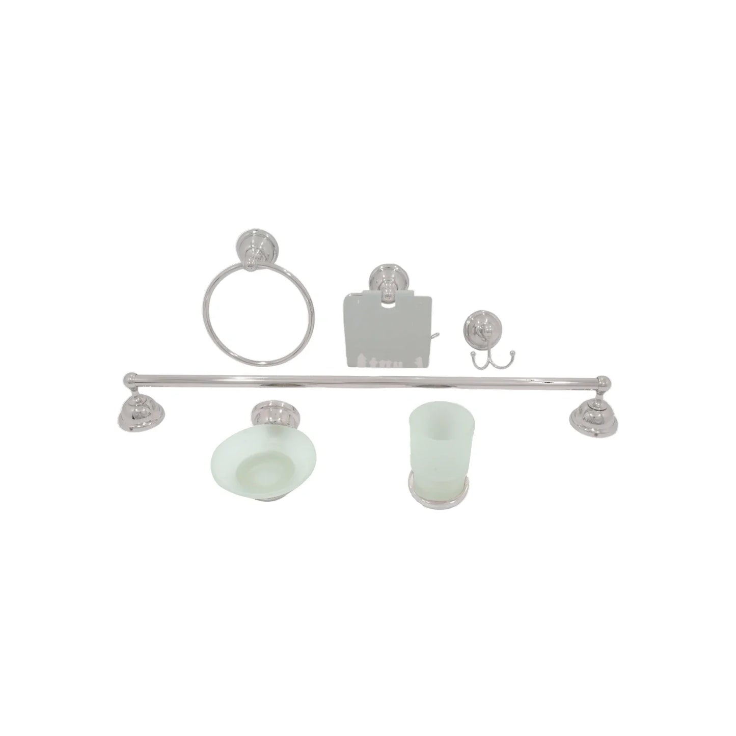 Juego de accesorios para baño satinado Fidic A03BN