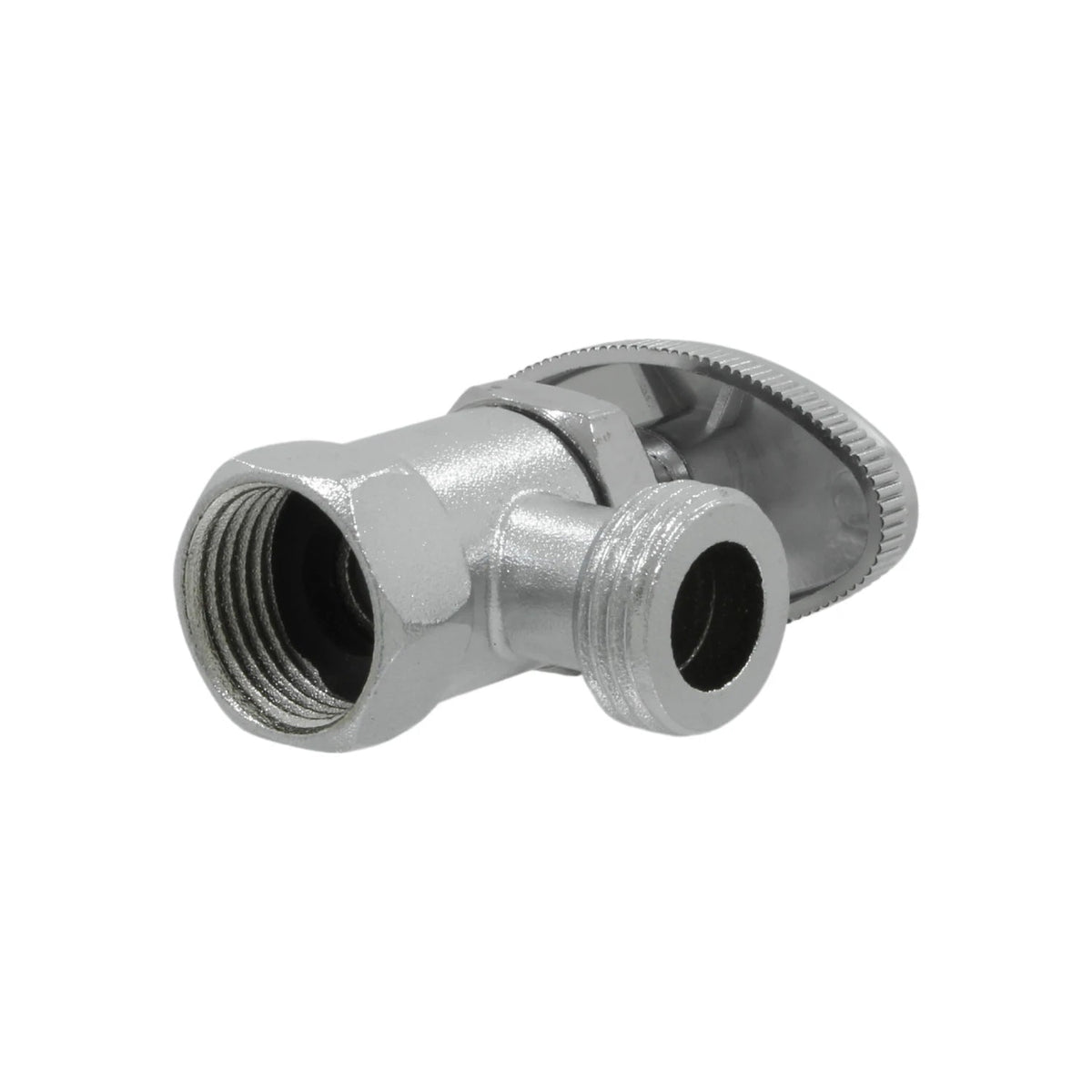 Llave angular cromada 1/2 pulgada con rosca hembra para conexiones de agua