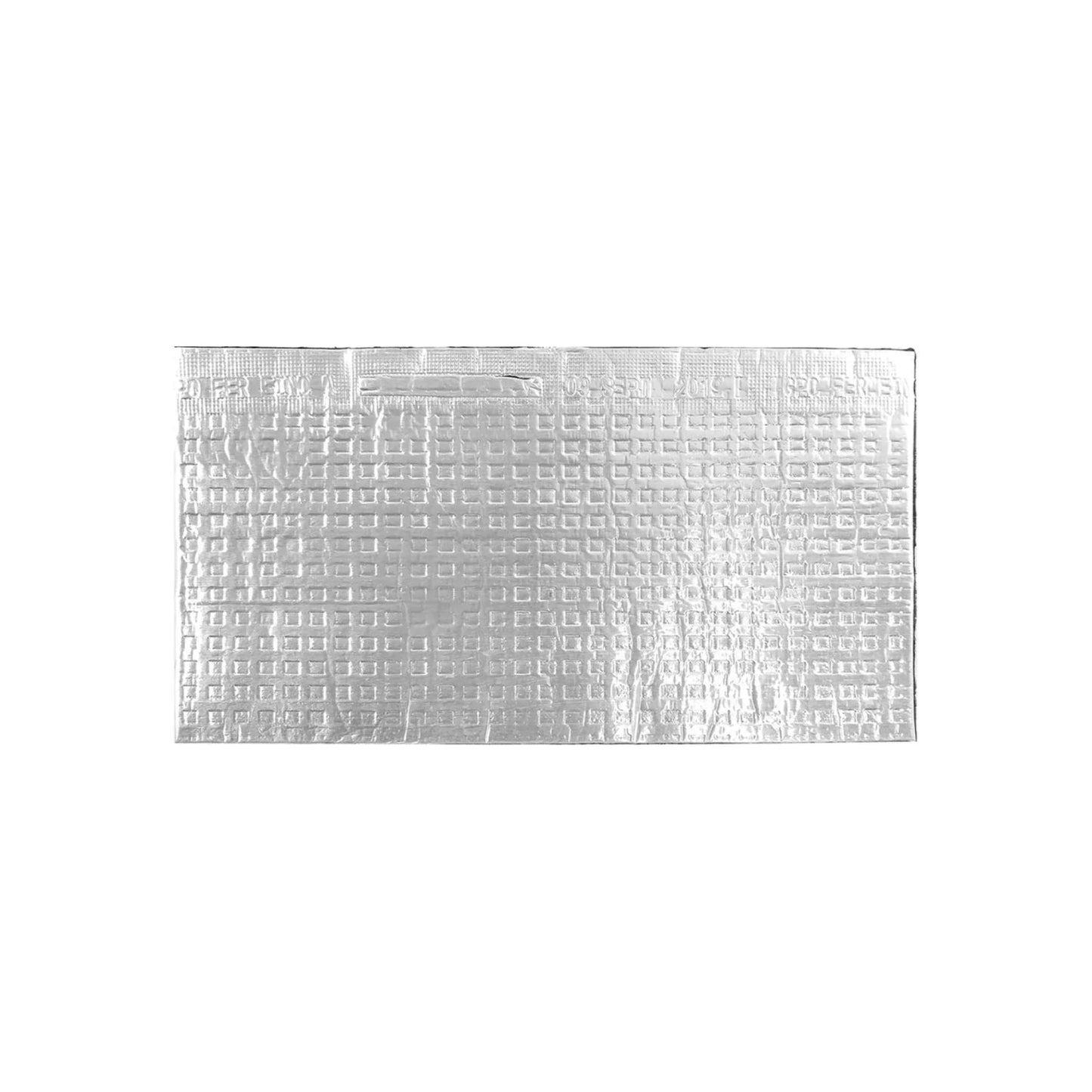 Parche multiusos Ferreinova autoadhesivo plateado 10x20cm con textura cuadrada para reparaciones