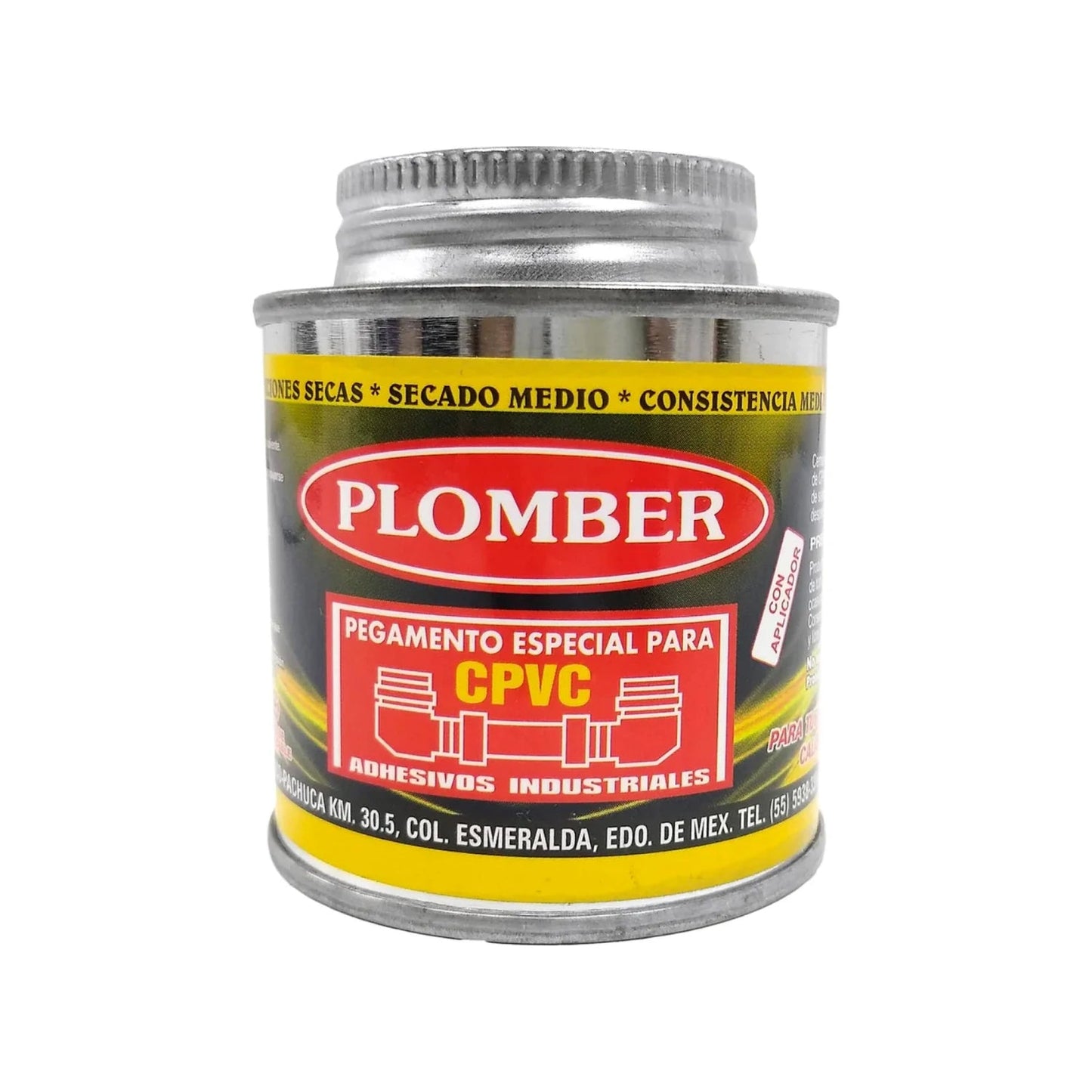 Plomber pegamento especial para CPVC, adhesivo industrial, secado medio, con aplicador.