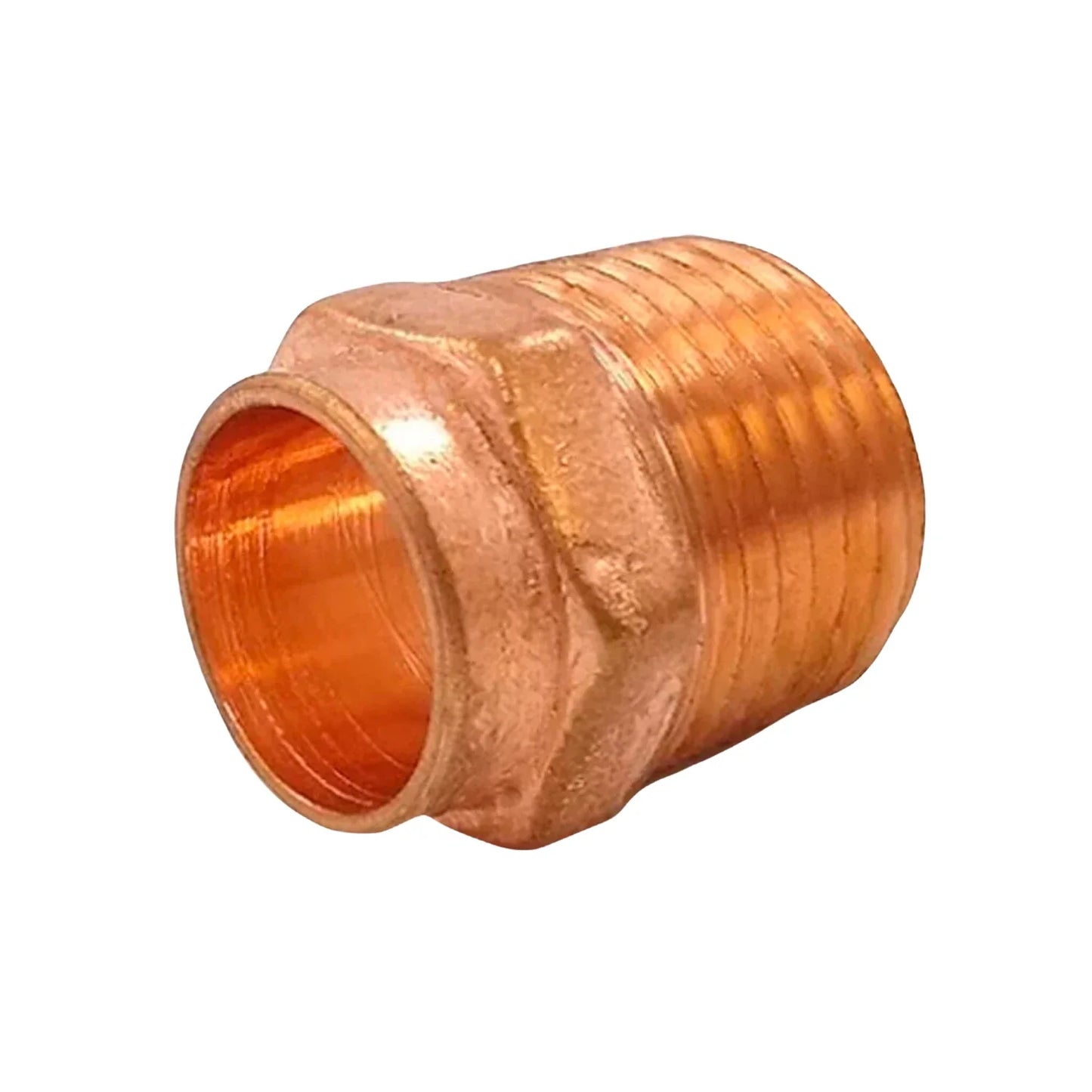 Conector cobre 1/2" (13 mm) rosca exterior (macho) Aleamex AA-20413