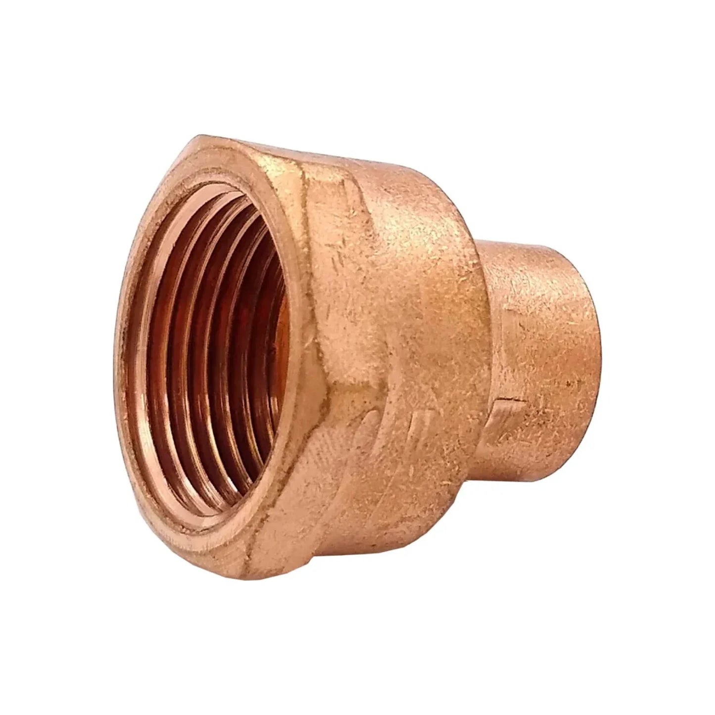 Conector cobre reducido 1/2"x3/4" rosca interior (hembra) Aleamex AA-2031319