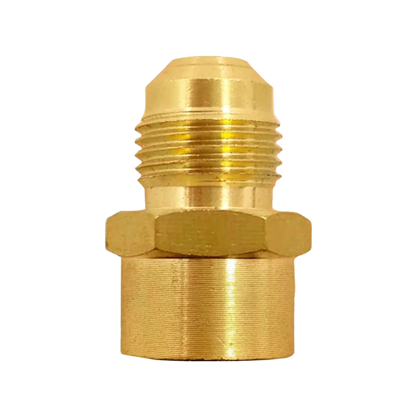 Niple campana 3/8"x3/8" (10x10 mm) latonada Aleamex AG-NC1010