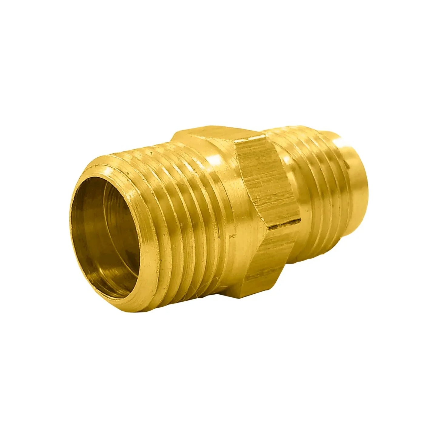 Niple terminal 3/8"x3/8" (10x10 mm) latonado Aleamex AG-NT1010