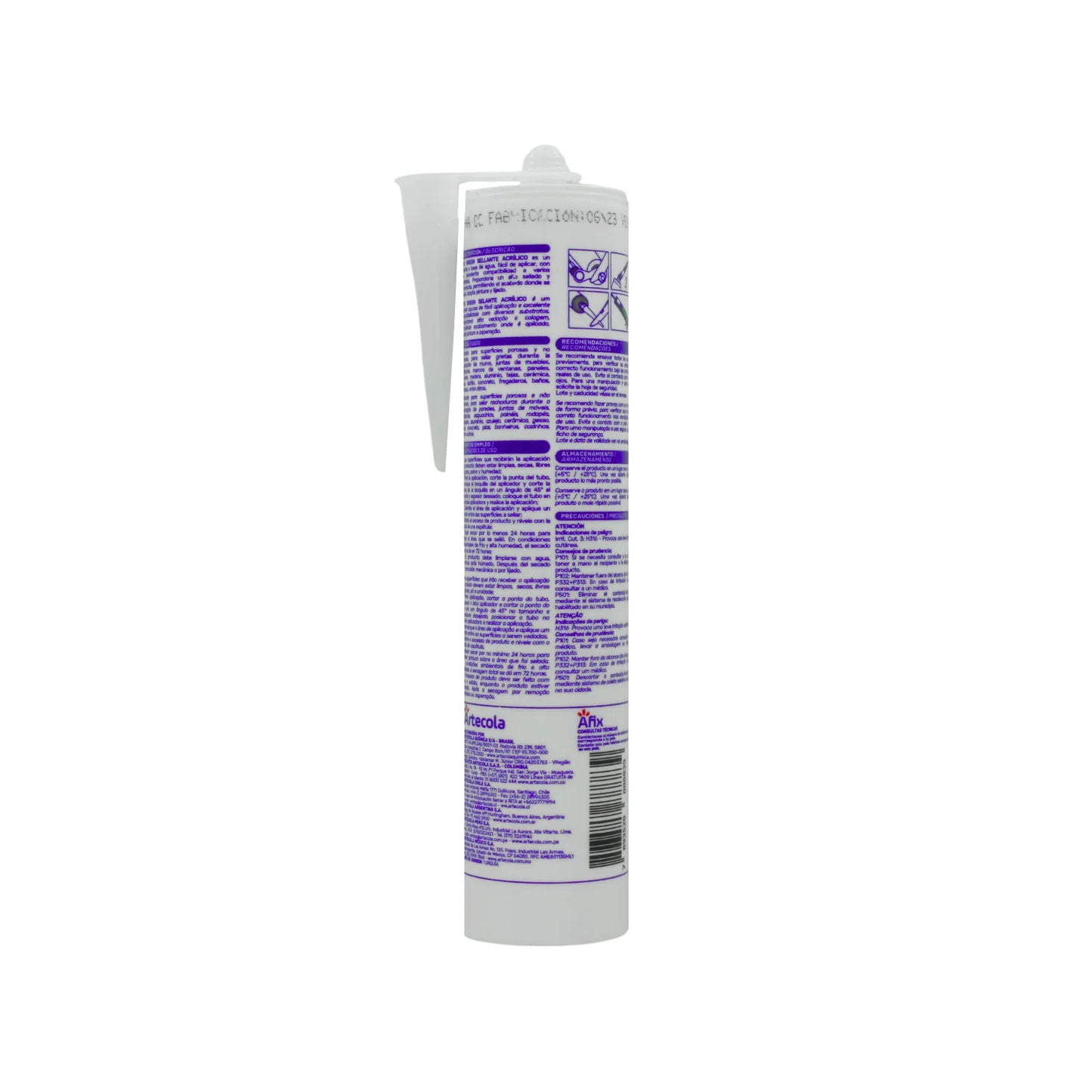 Sellador acrílico blanco 430 g Afix 5500032