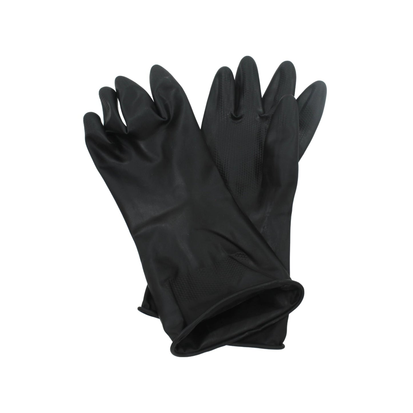 Guantes de hule negros Durtex con agarre texturizado, ideales para limpieza, jardinería y uso industrial