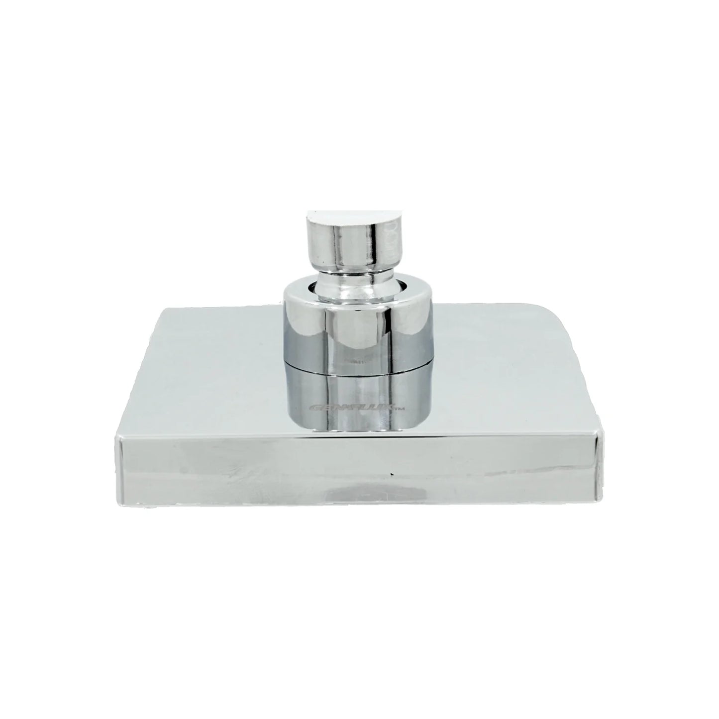 Regadera cuadrada 4" ABS negra cromada Genflux CU320PL4