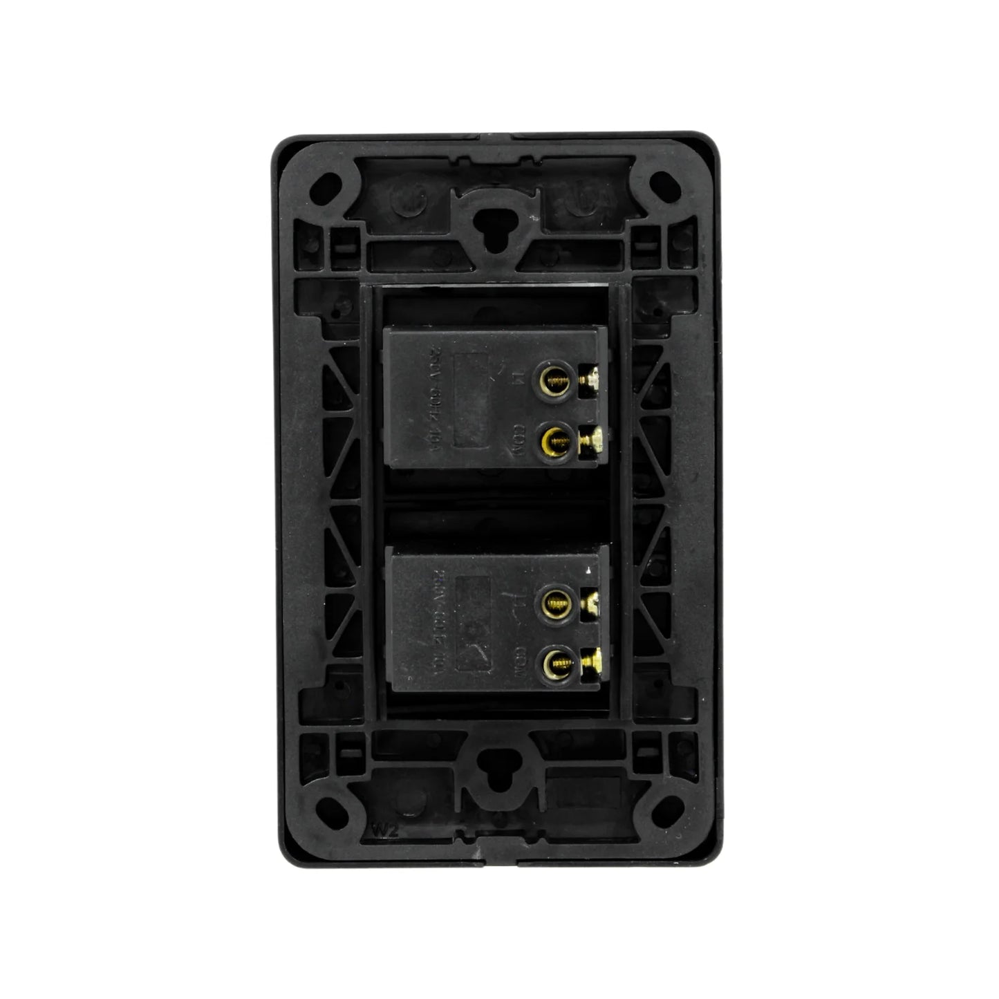 Placa 2 apagadores negra Genlit GL-PKBU2A buio