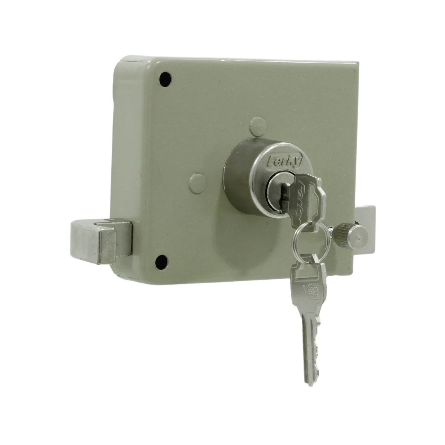 Cerradura/Chapa sobreponer instafacil derecha beige Ferky CS107PBD-PE
