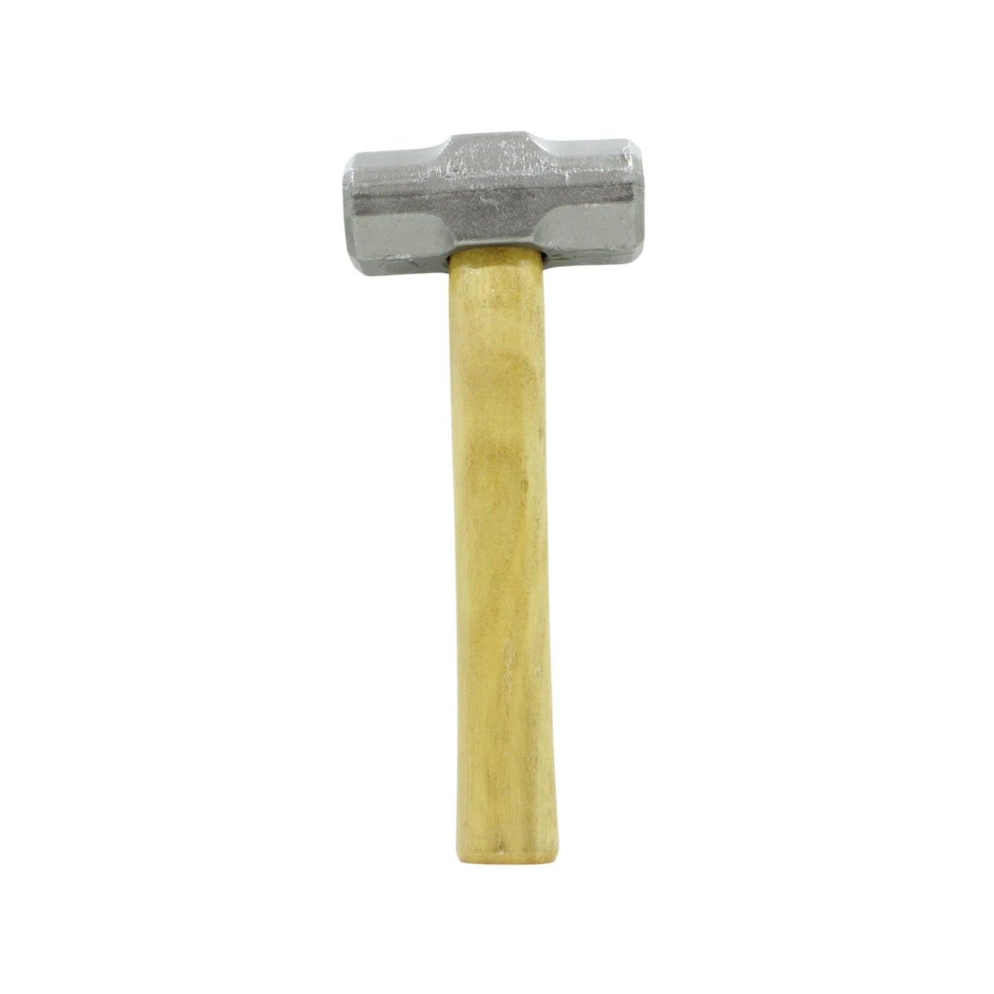 Marro octagonal de 2000g con cabeza de acero gris y mango de madera, herramienta robusta para golpe y demolición
