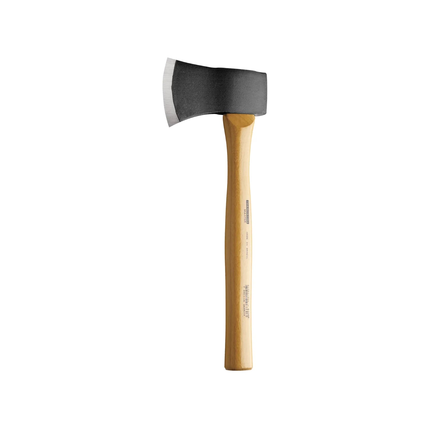 Hacha Tramontina 1 1/2 libras con cabeza negra y mango de madera resistente para corte y trabajo manual