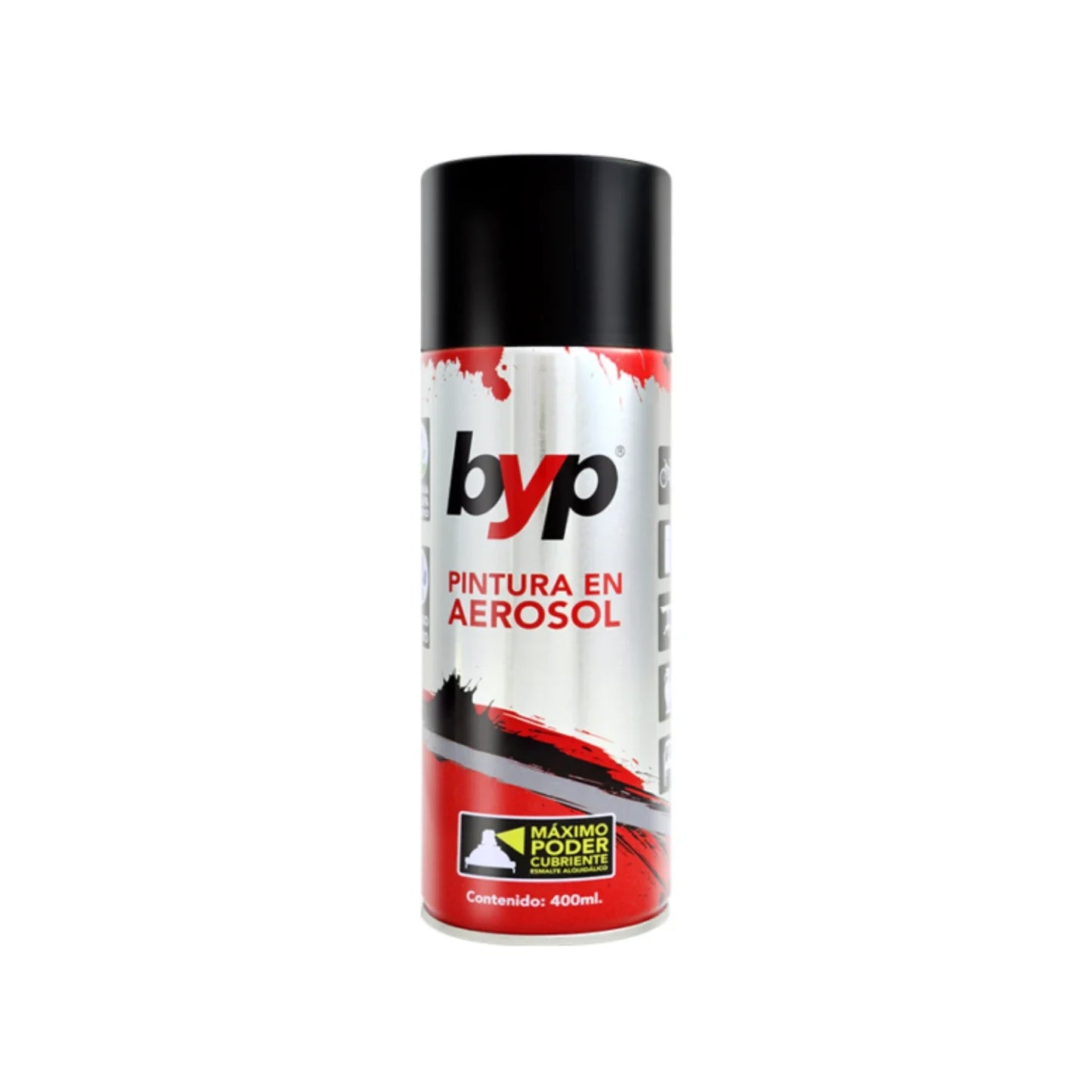 Pintura en aerosol negro brillante 400 ml Byp ANB