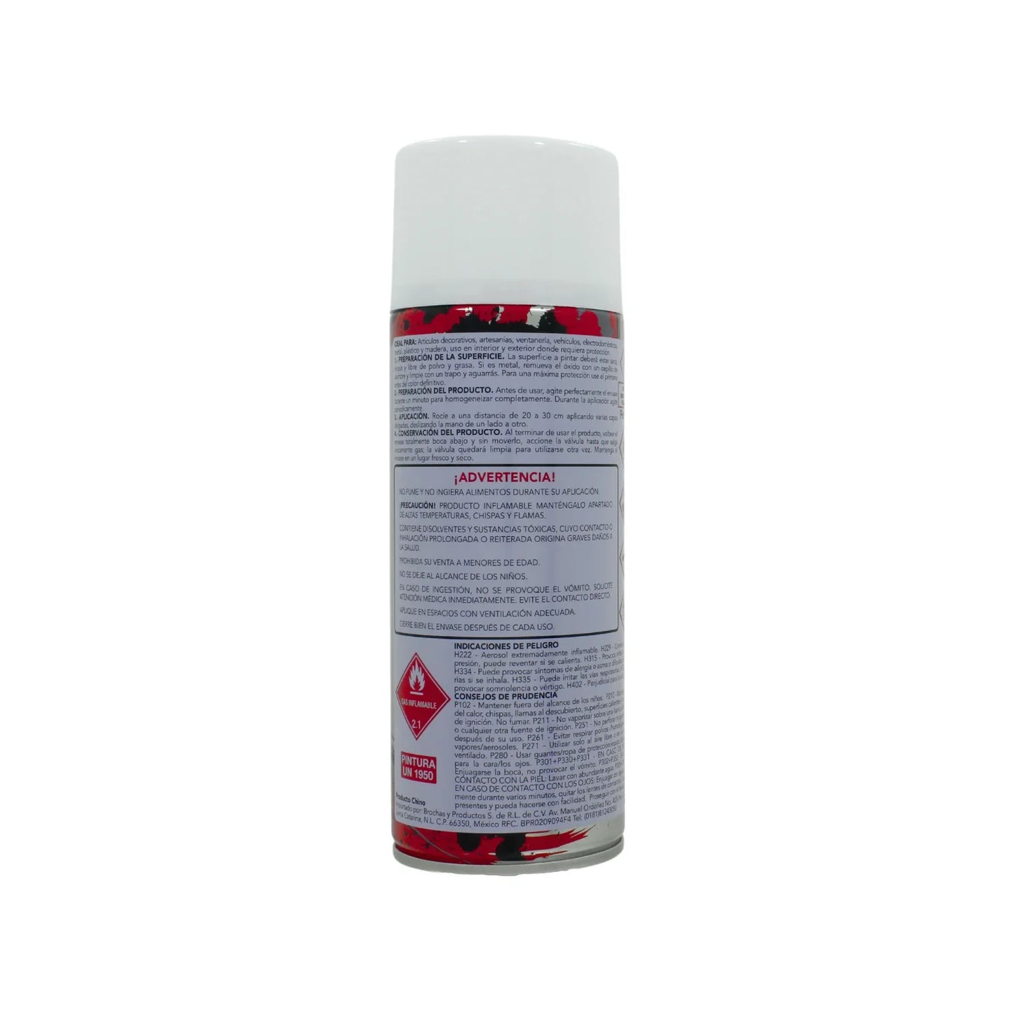 Pintura en aerosol blanco brillante 400 ml Byp ABB