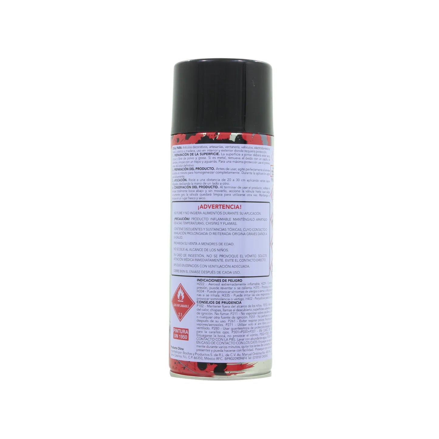 Pintura en aerosol negro satinado 400 ml Byp