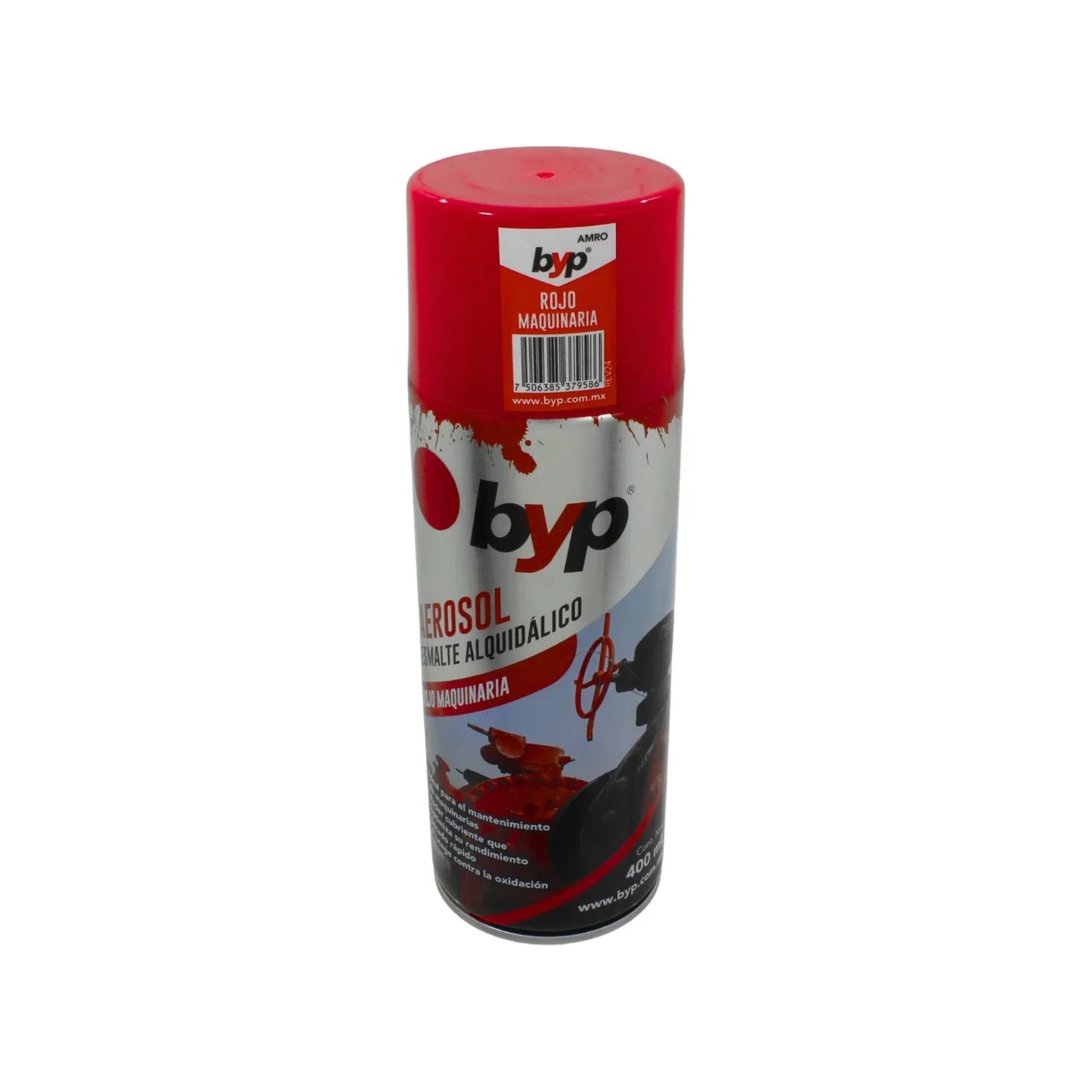 Pintura en aerosol rojo maquinaria 400 ml Byp