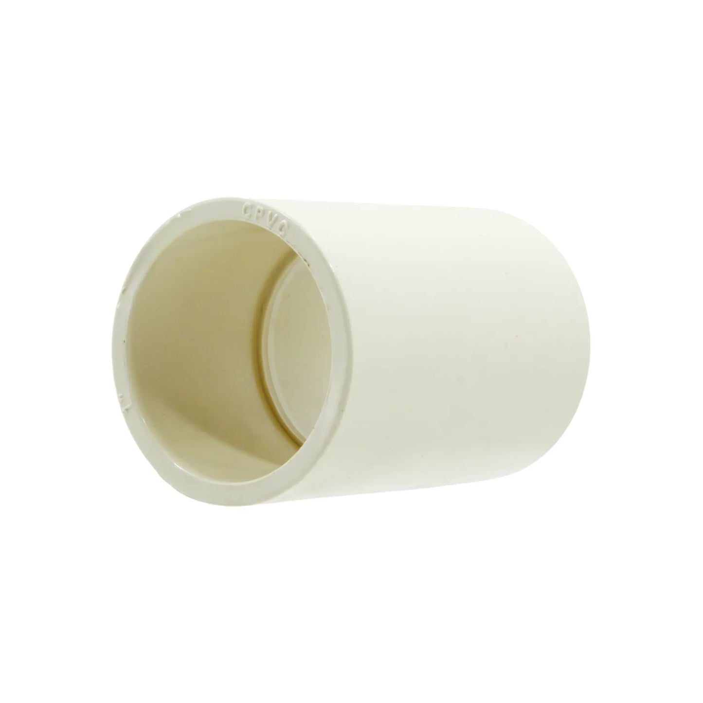 Cople de unión CPVC 1 pulgada (25mm) recto, color crema para tuberías de agua caliente y fría