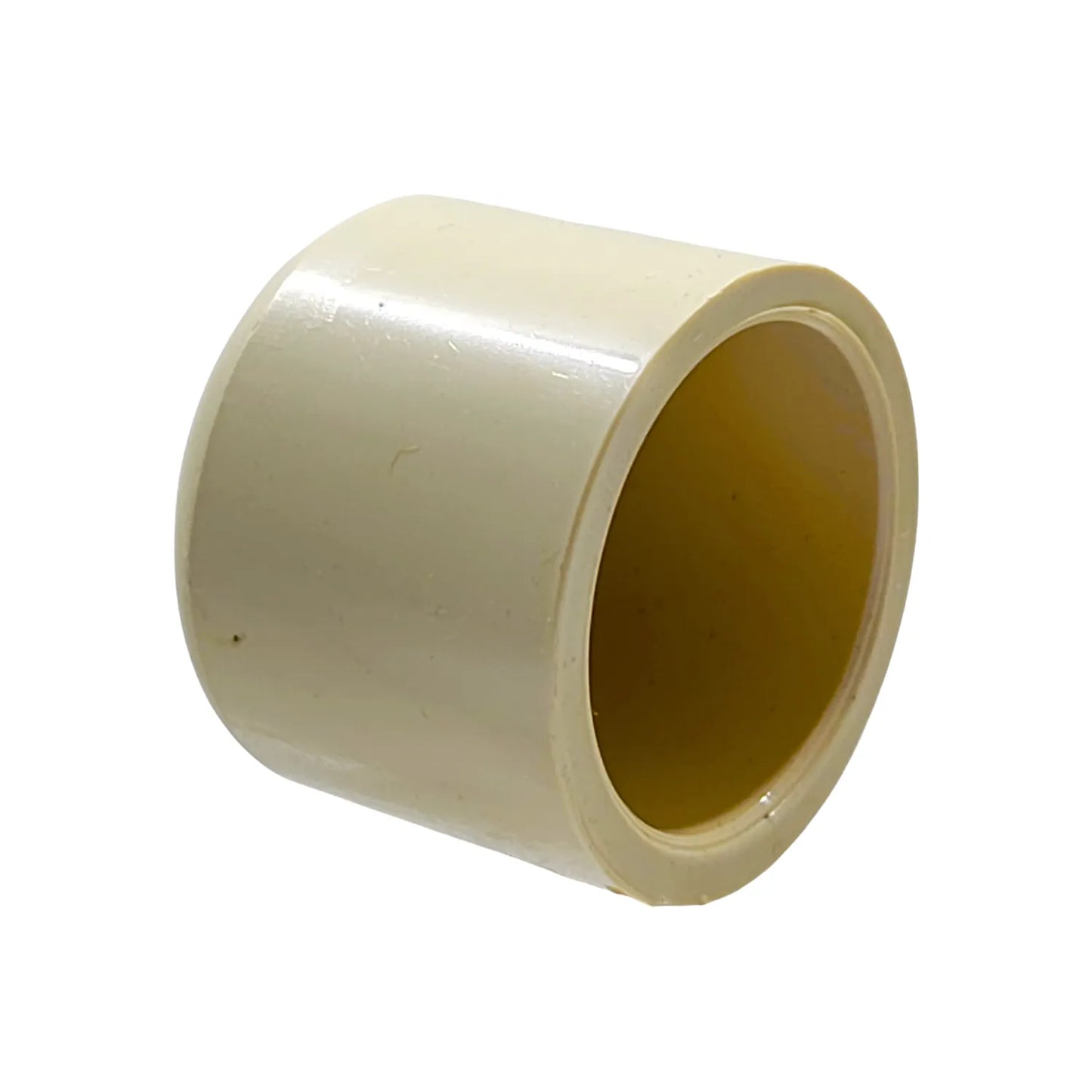 Tapón ciego CPVC beige para sellar tuberías de agua caliente y fría, uso en plomería