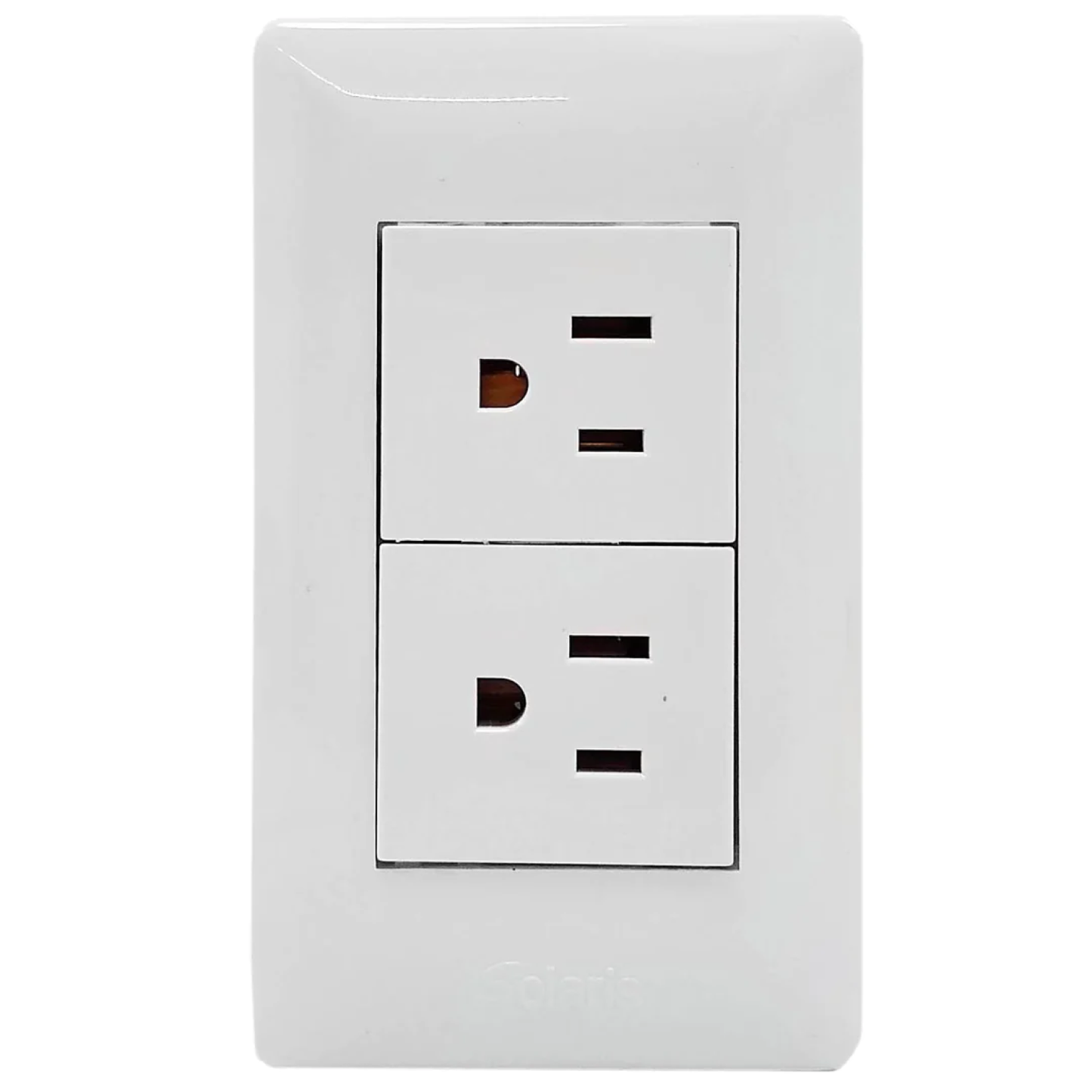 Placa 2 contactos blanca Solaris WB-61 ultra
